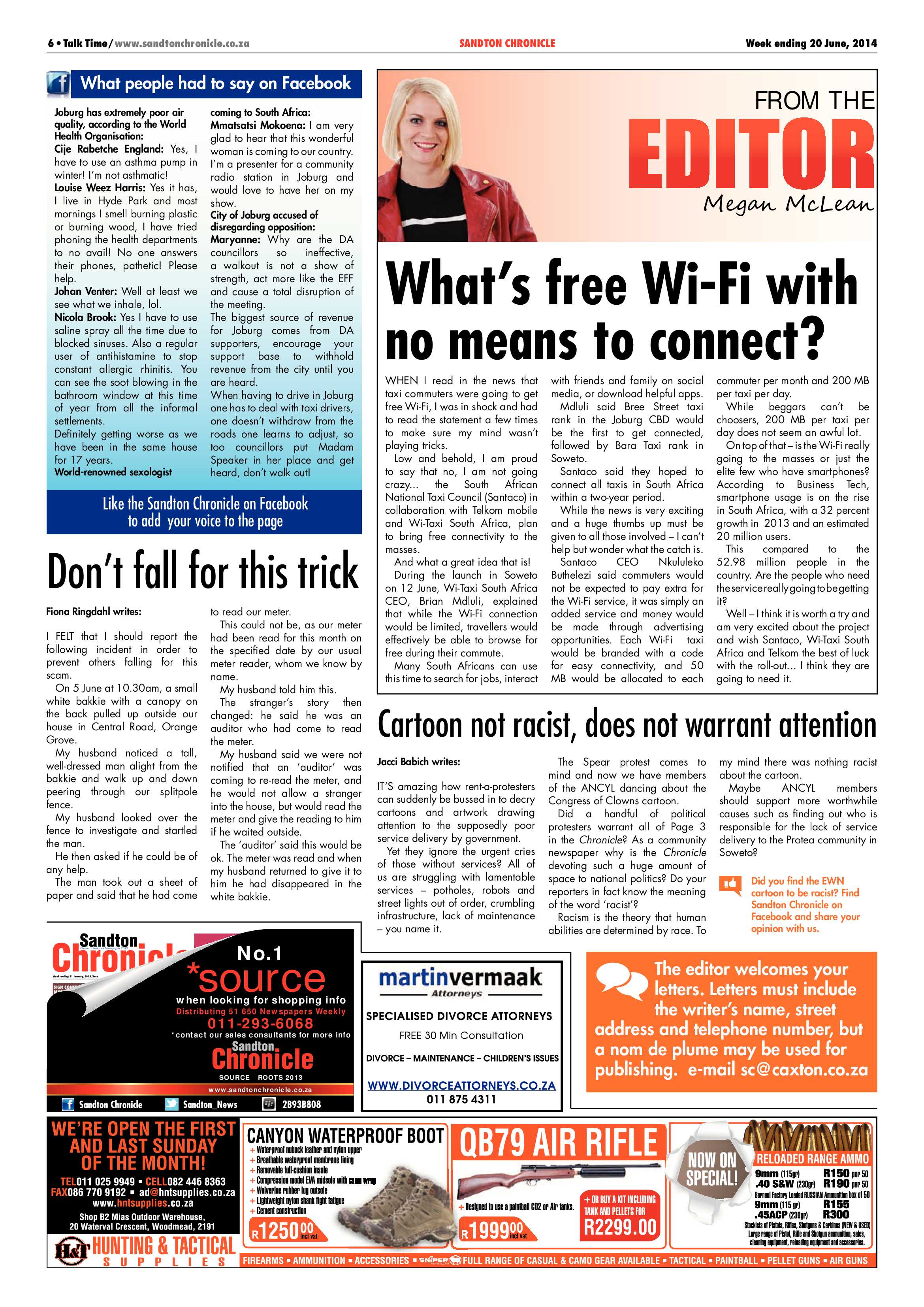 Sandton Chronicle 20 June 2014 page 6