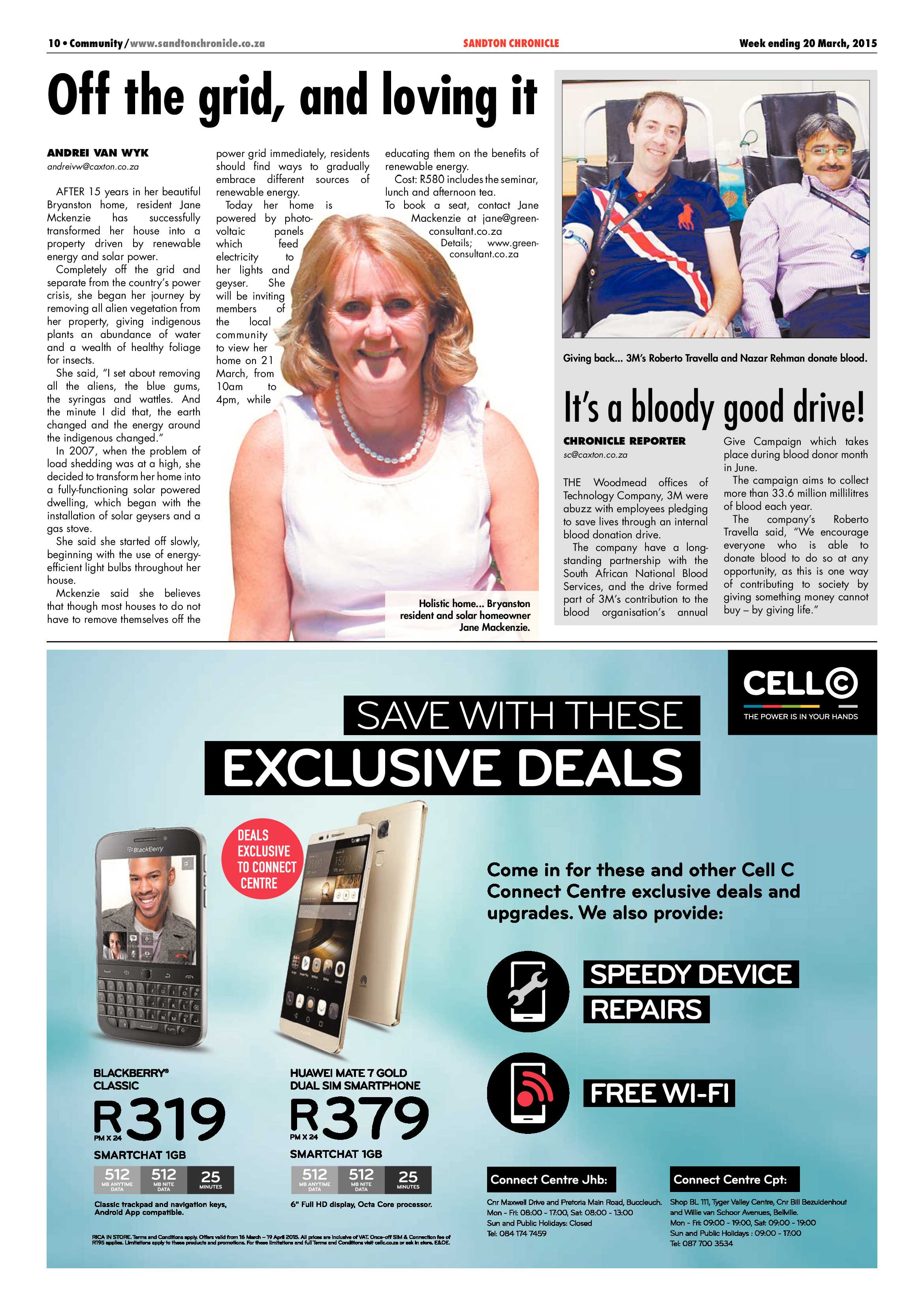 Sandton Chronicle 20 March 2015 page 10