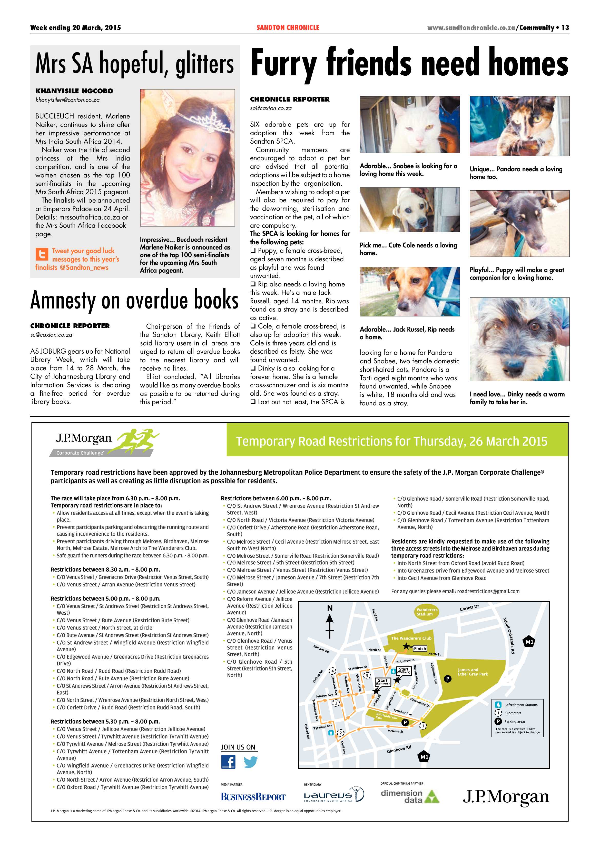 Sandton Chronicle 20 March 2015 page 13