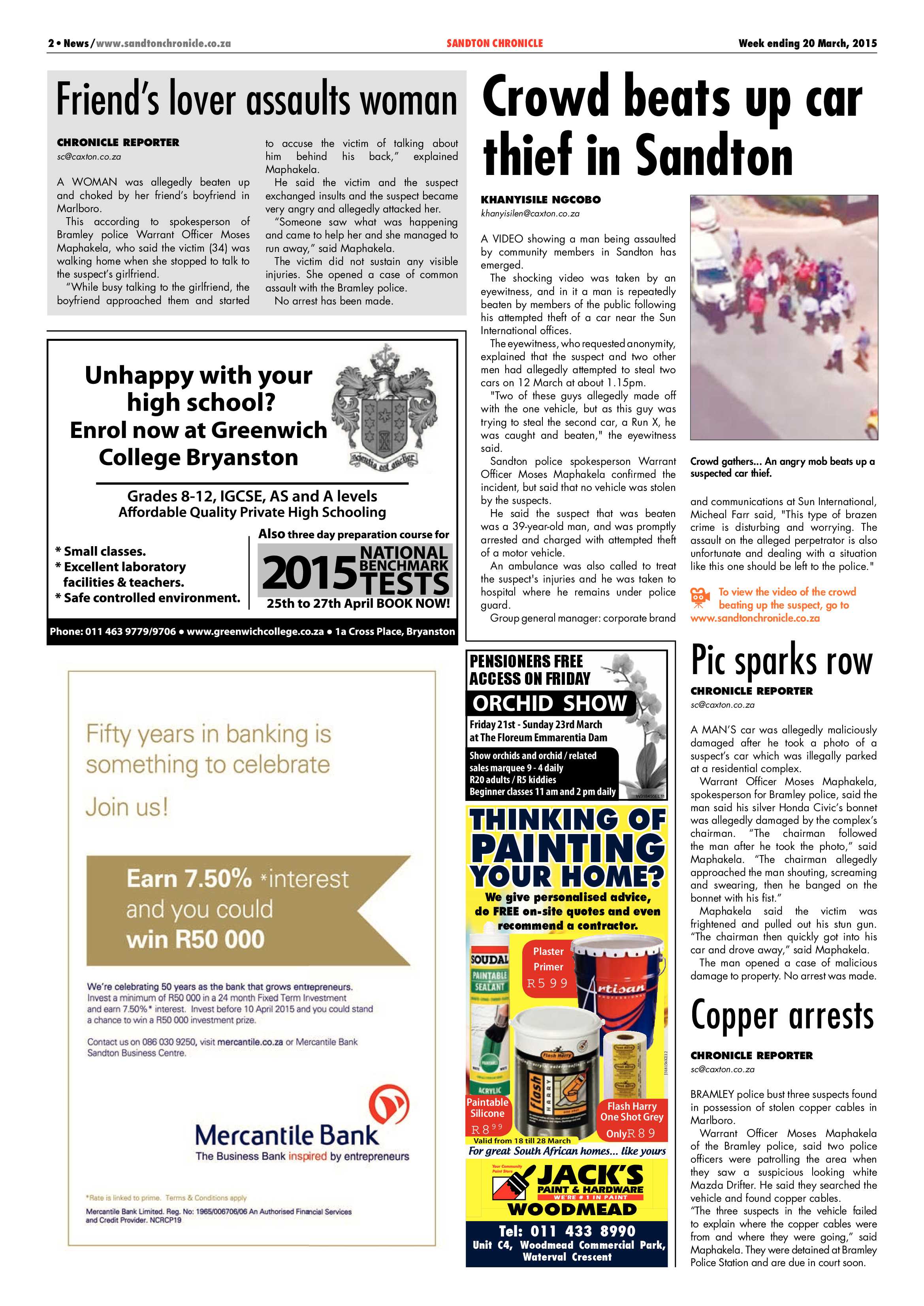 Sandton Chronicle 20 March 2015 page 2