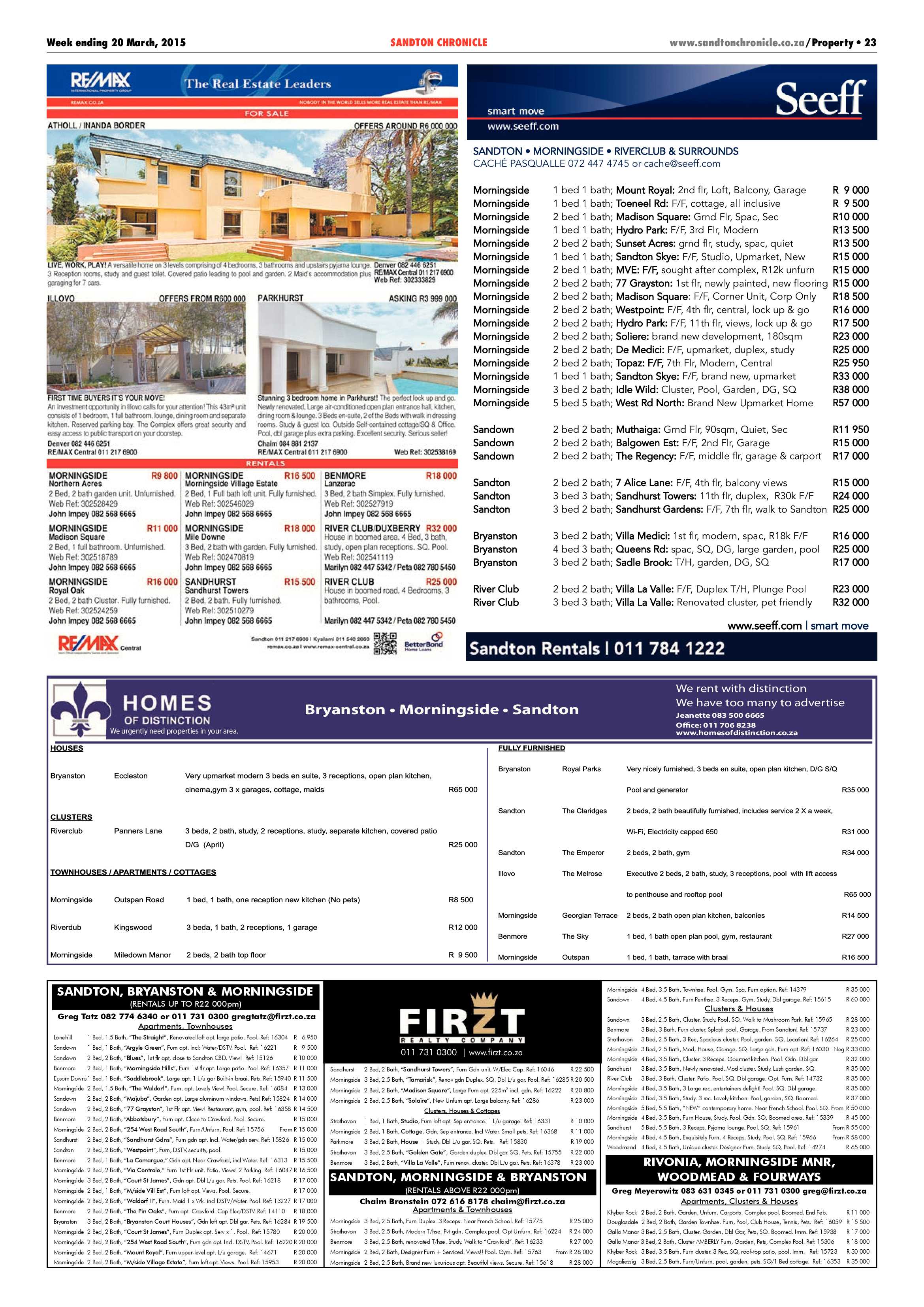 Sandton Chronicle 20 March 2015 page 35
