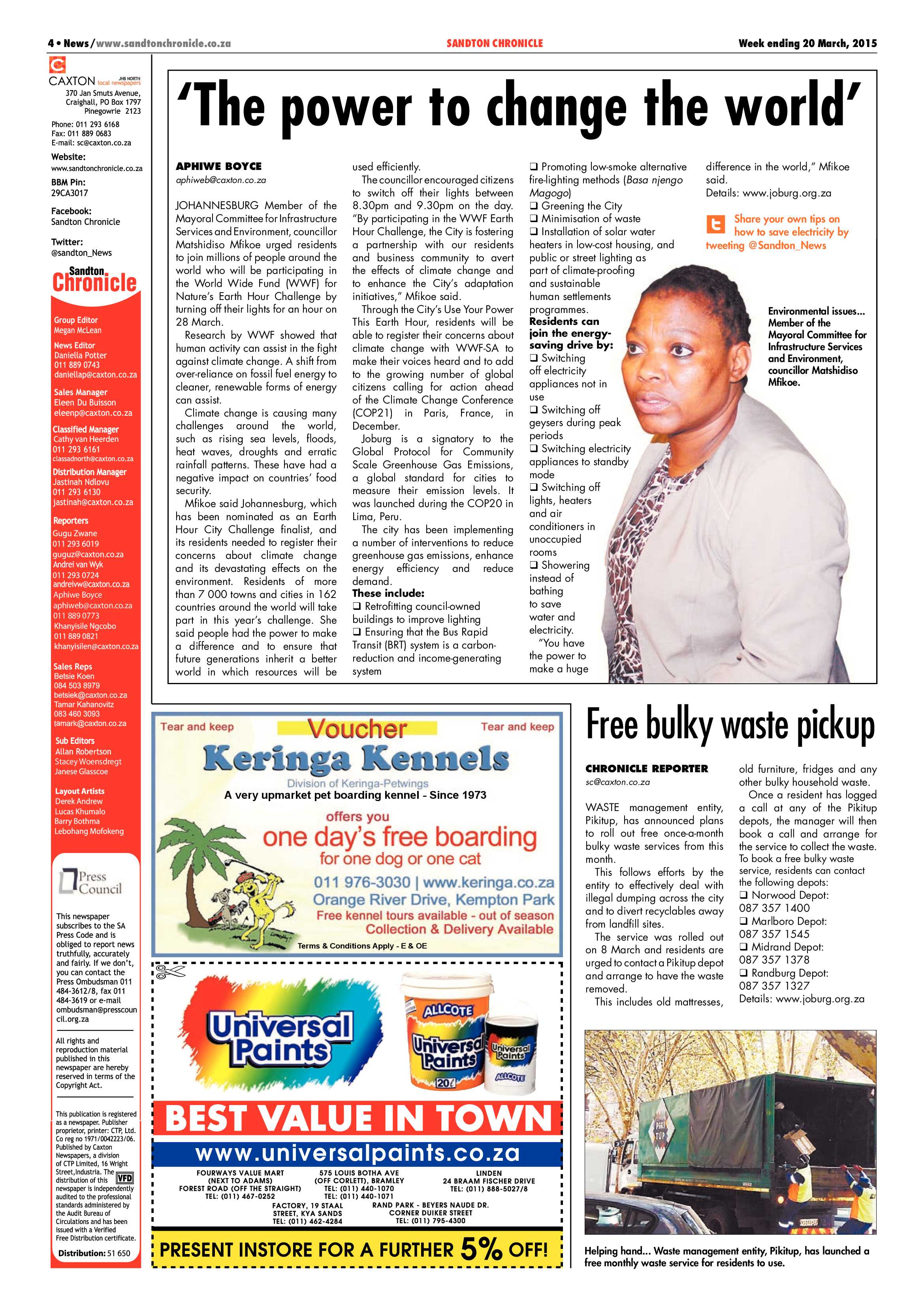 Sandton Chronicle 20 March 2015 page 4