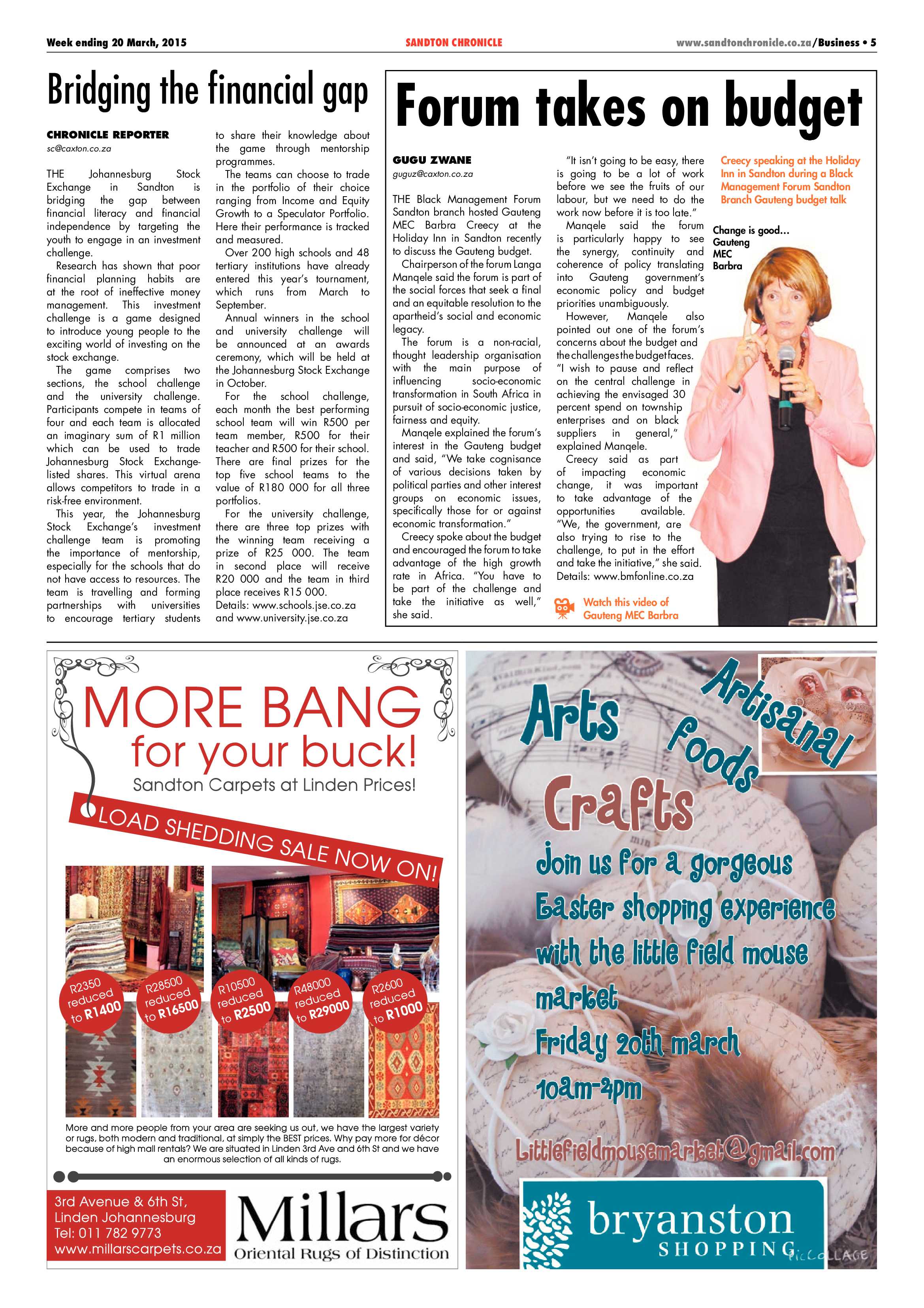 Sandton Chronicle 20 March 2015 page 5