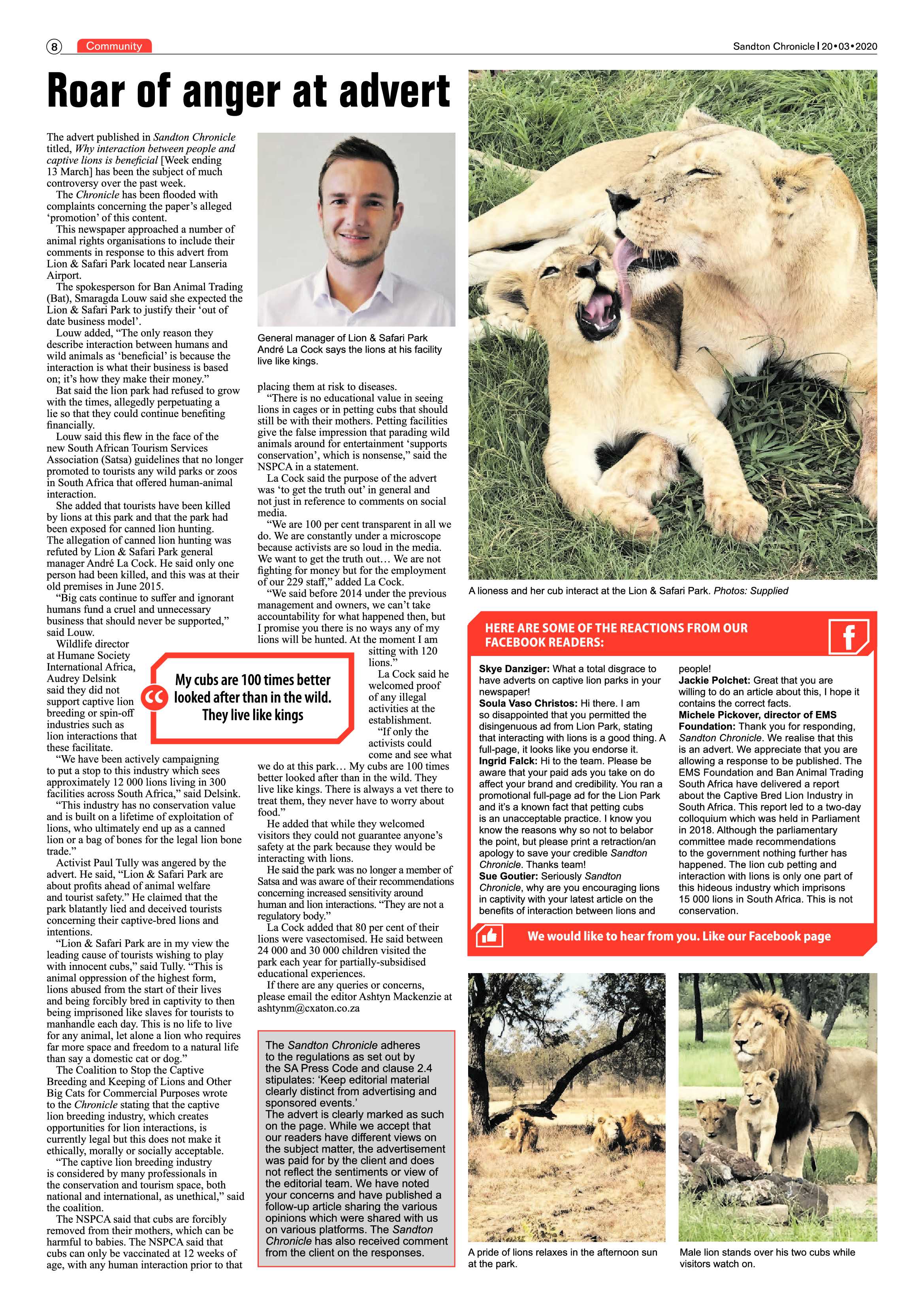 Sandton Chronicle 20 March 2020 page 8