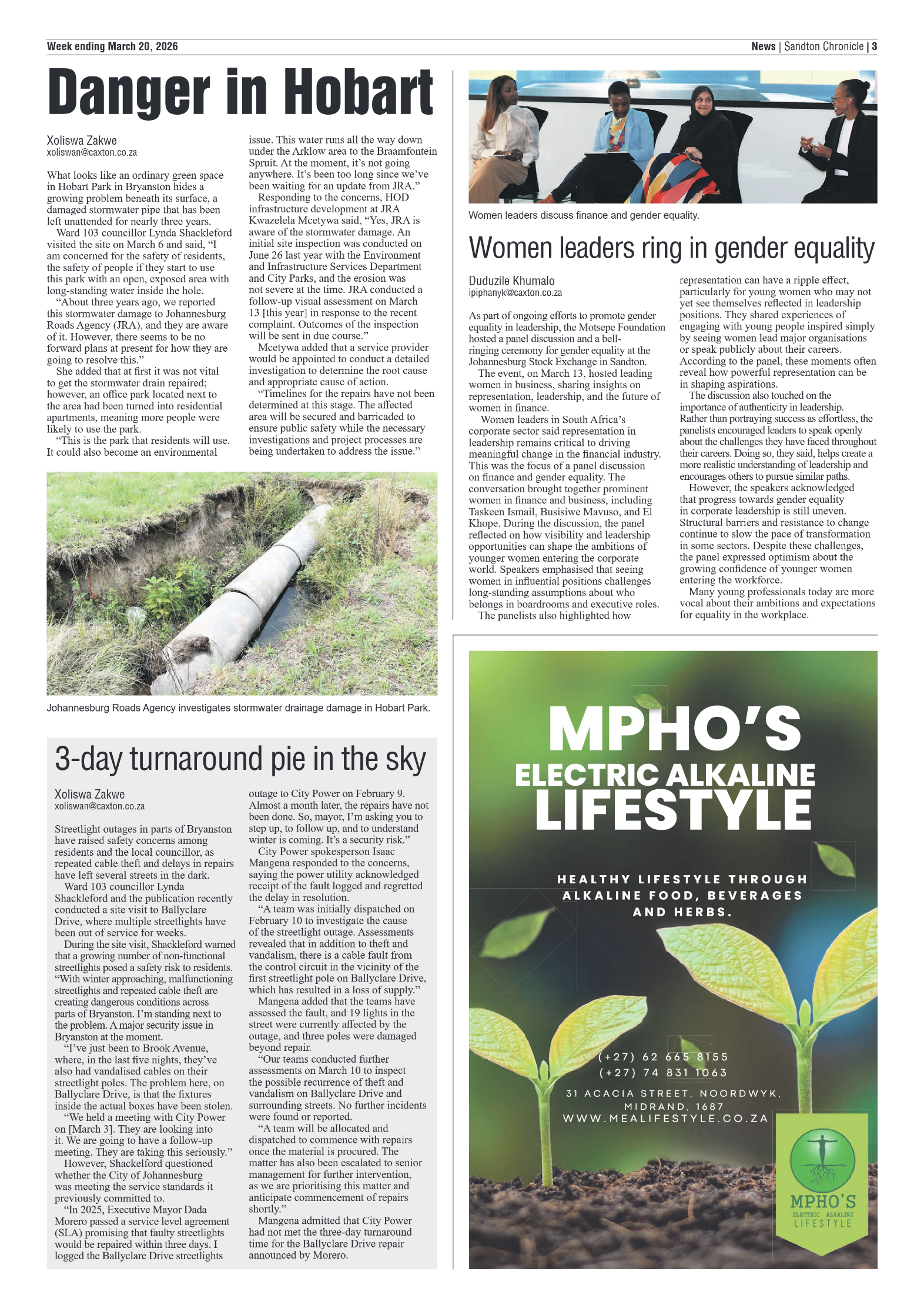 Sandton Chronicle 20 March 2026 page 3
