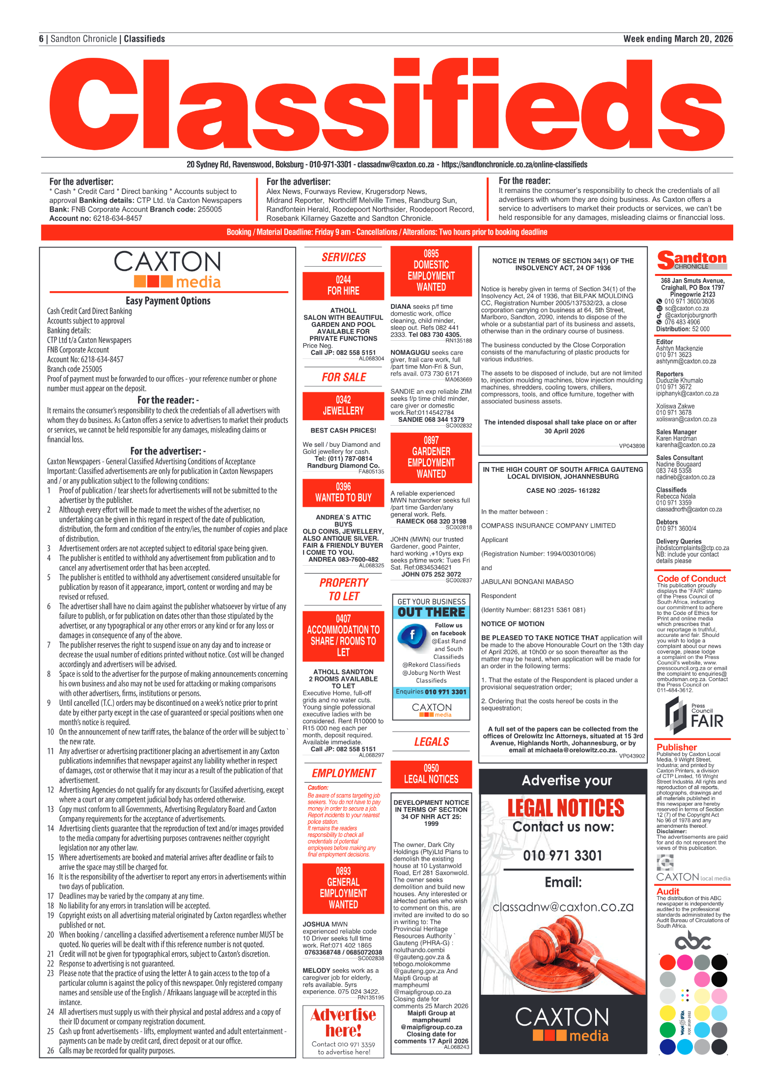 Sandton Chronicle 20 March 2026 page 6