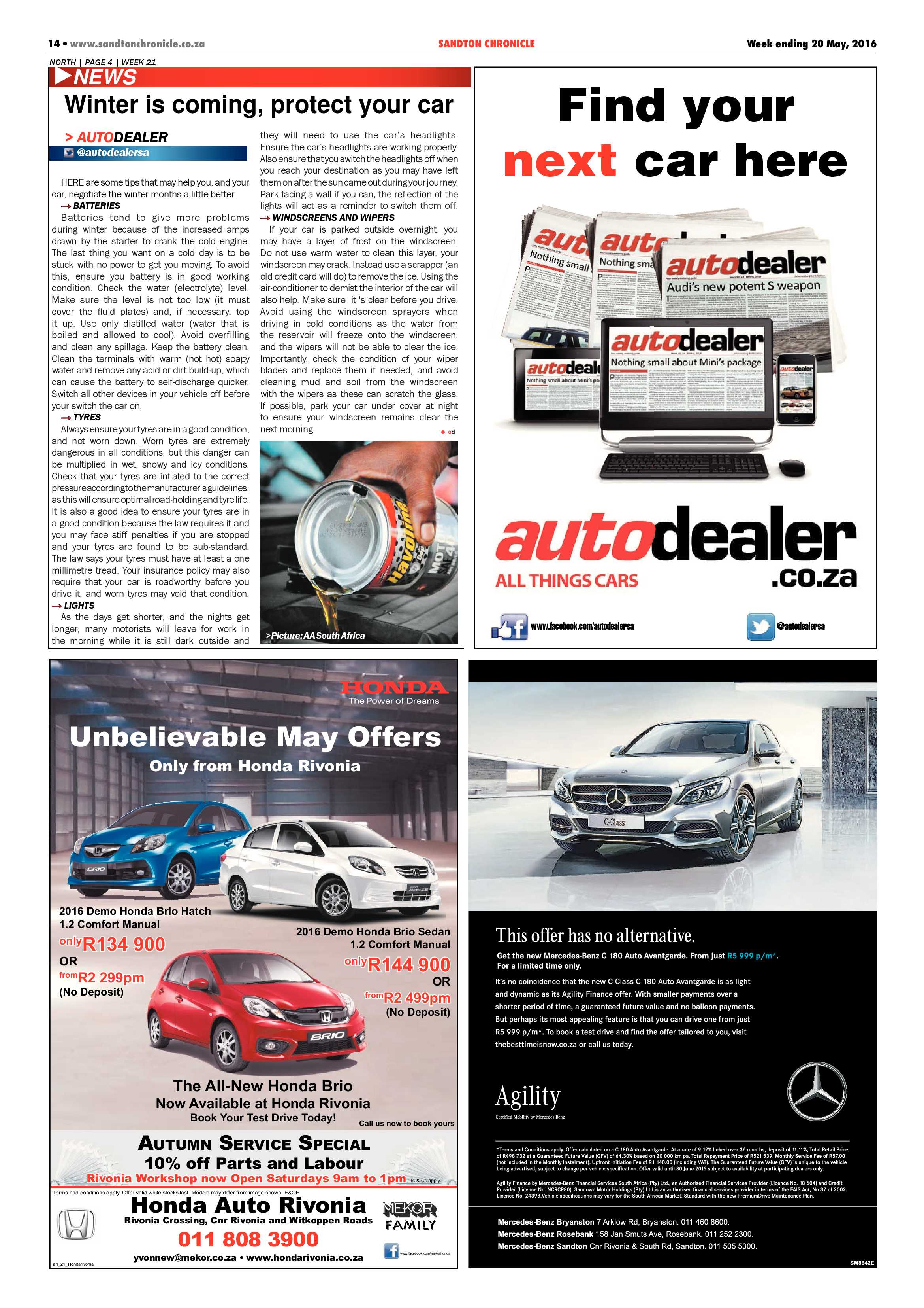 Sandton Chronicle 20 May 2016 page 14