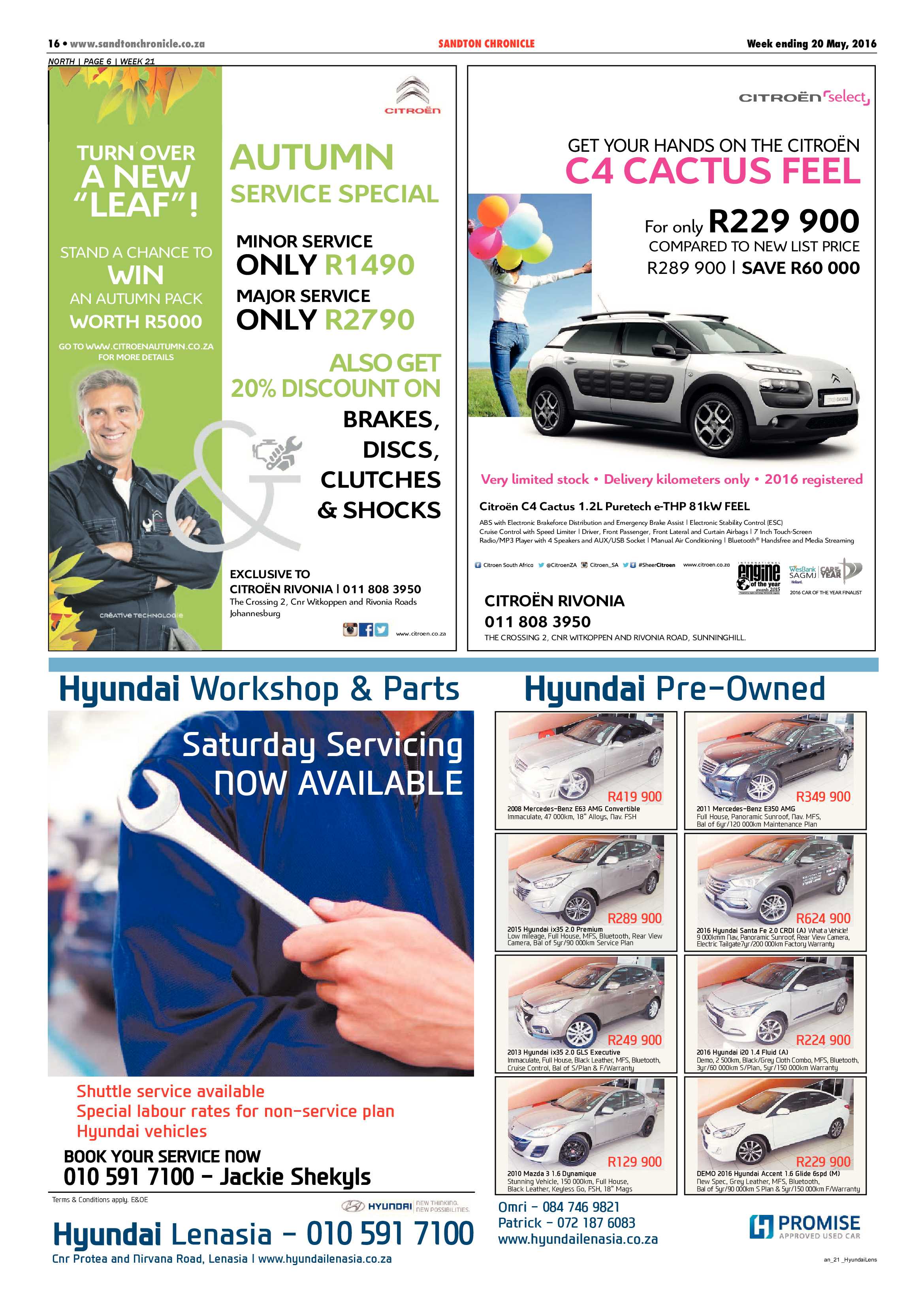 Sandton Chronicle 20 May 2016 page 16