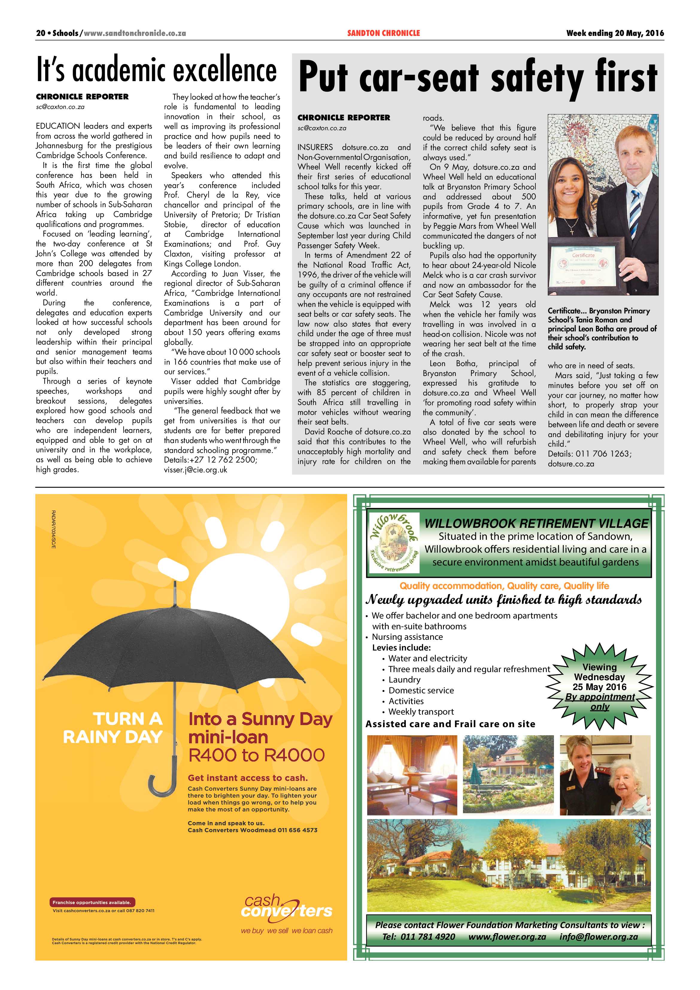 Sandton Chronicle 20 May 2016 page 20