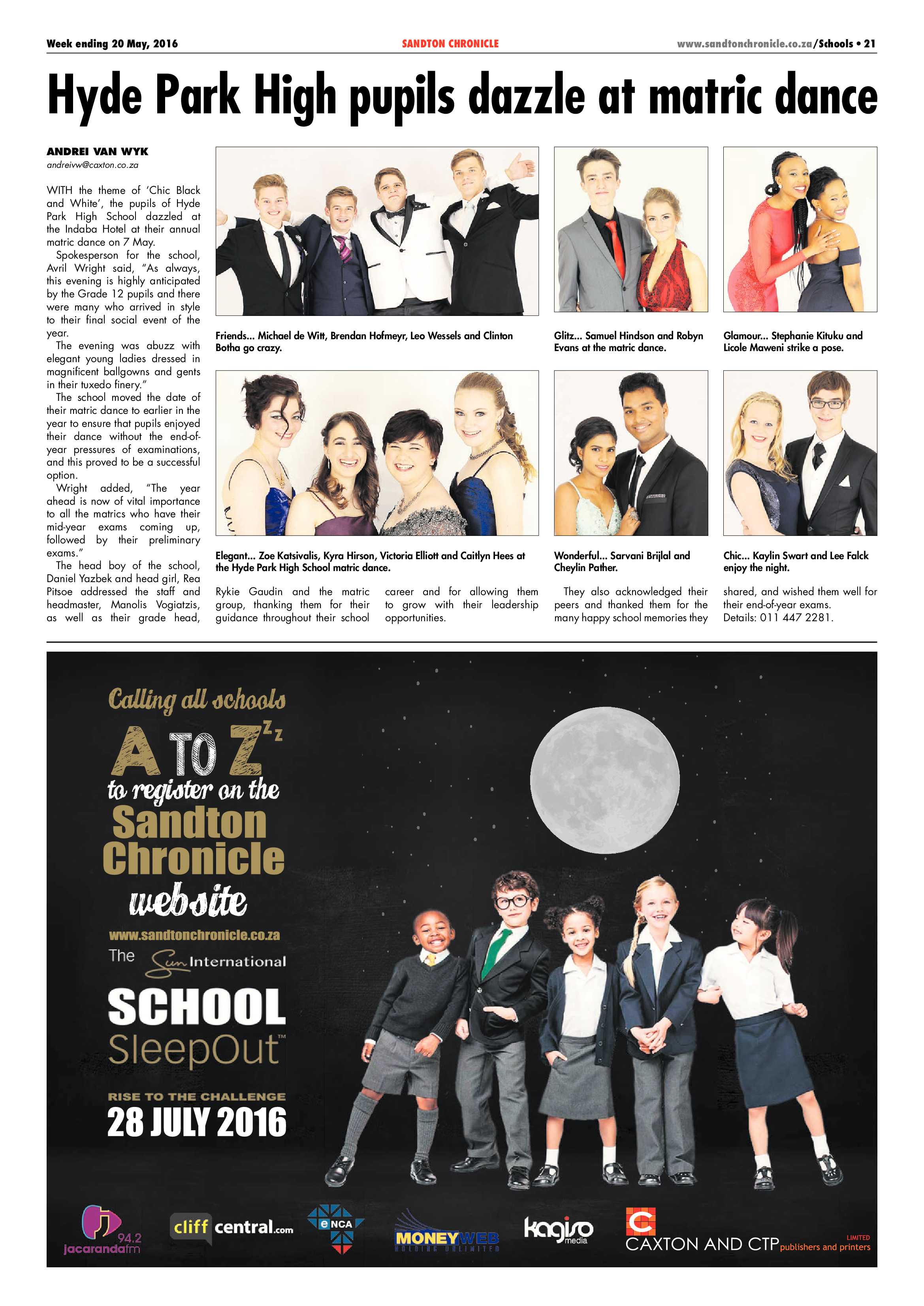 Sandton Chronicle 20 May 2016 page 21