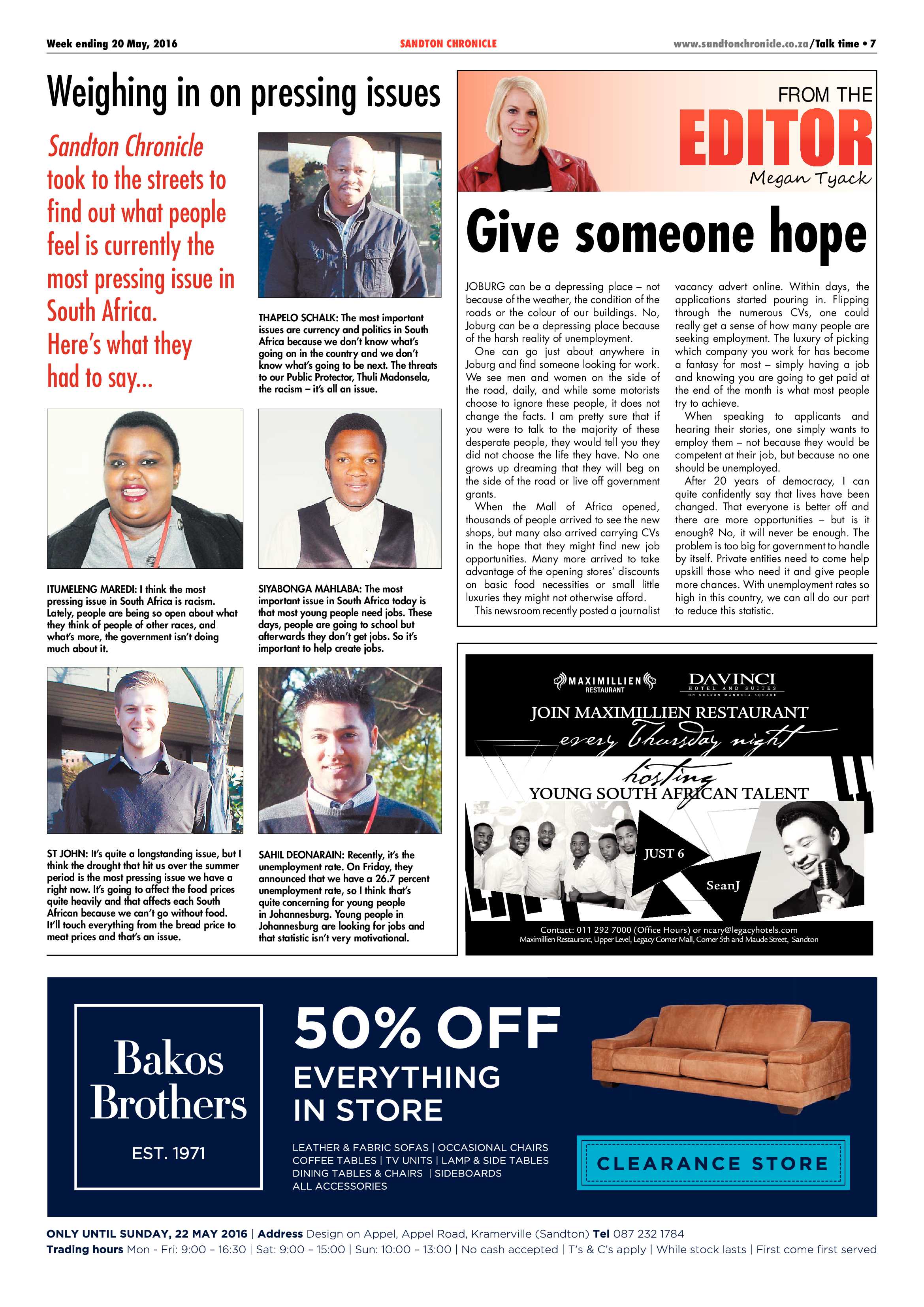 Sandton Chronicle 20 May 2016 page 7