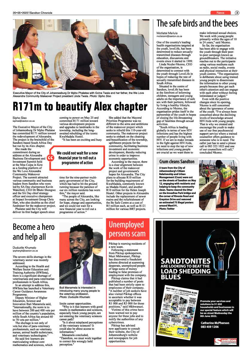 Sandton Chronicle 20 May 2022 page 3