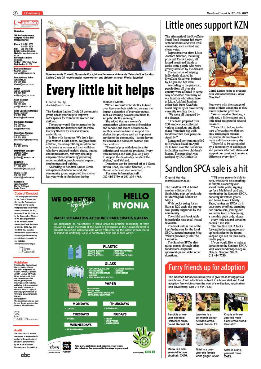 Sandton Chronicle 20 May 2022 page 4