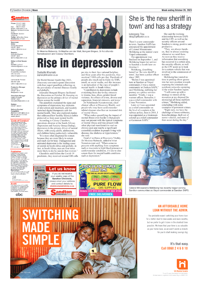 Sandton Chronicle 20 October 2023 page 2