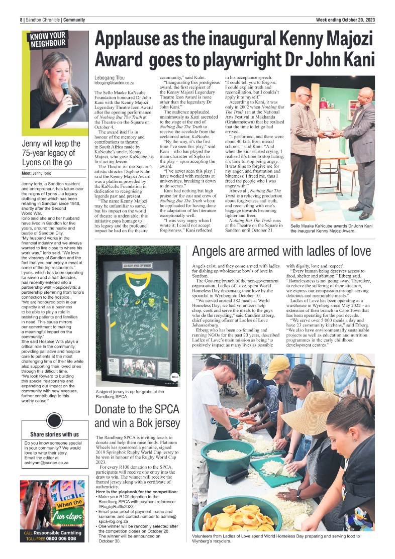 Sandton Chronicle 20 October 2023 page 8