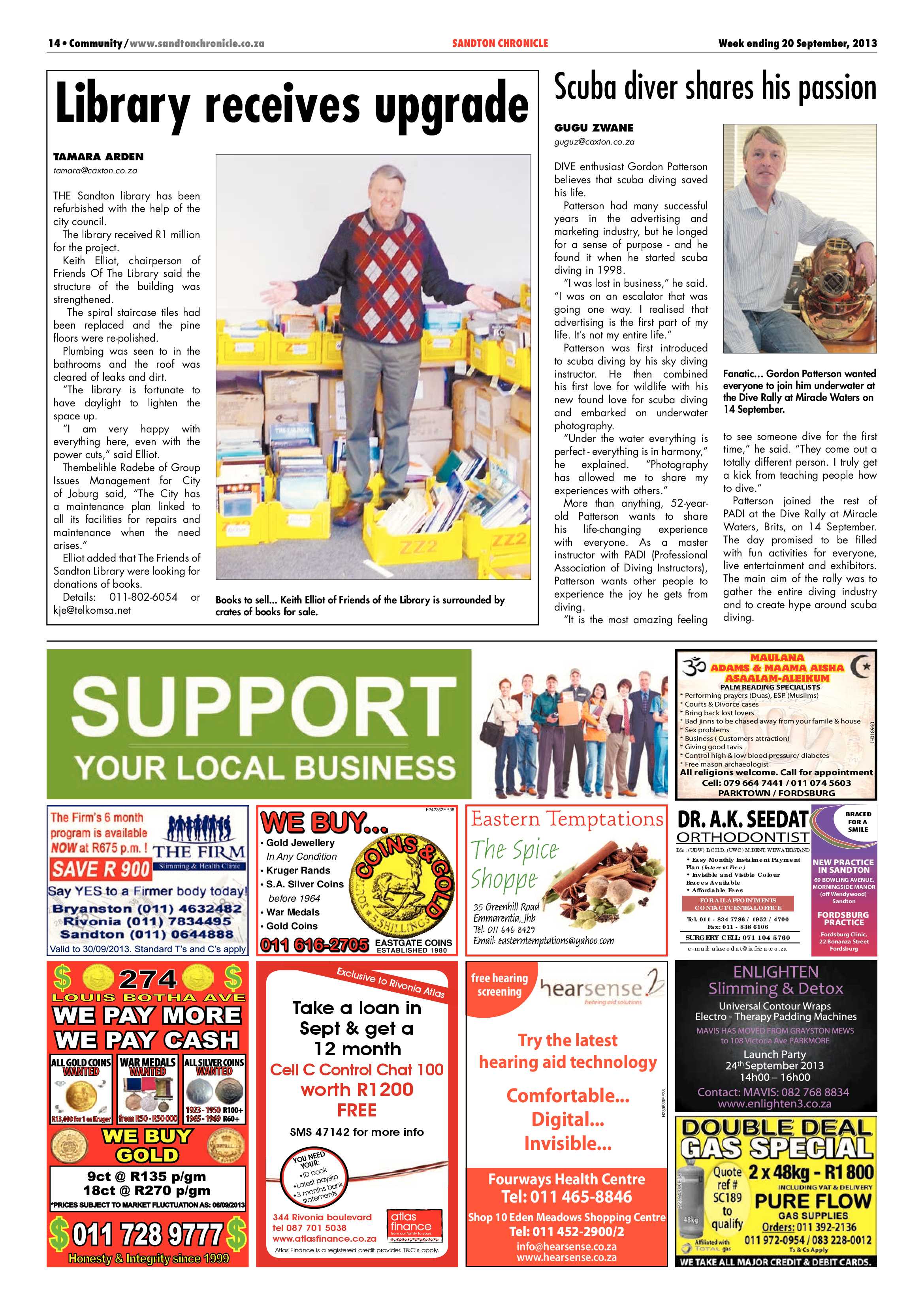 Sandton Chronicle 20 September 2013 page 14