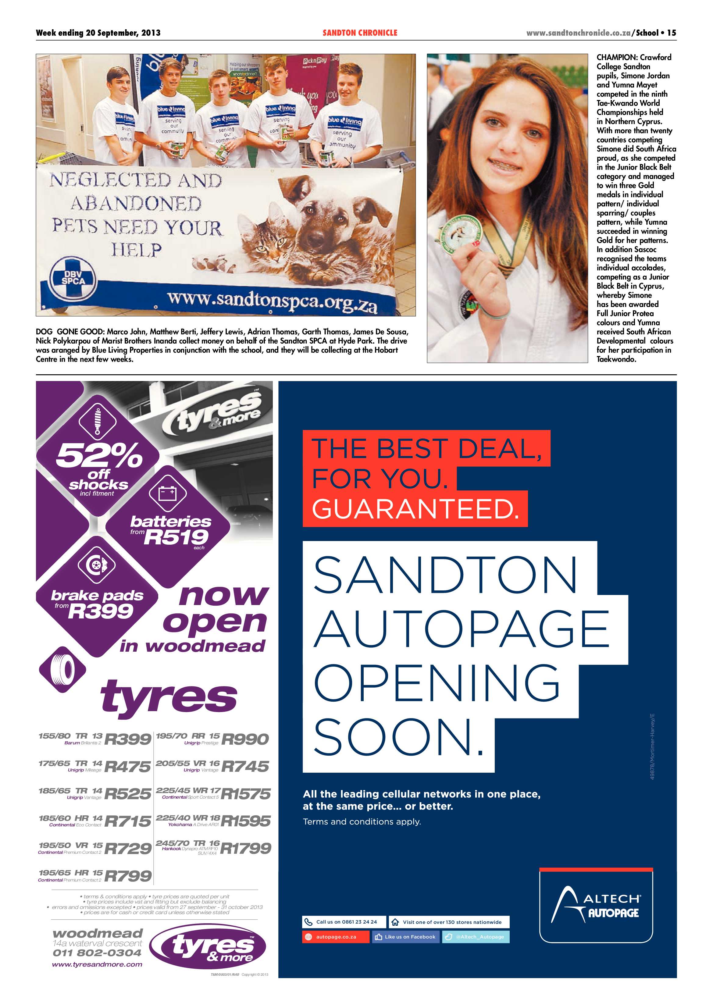 Sandton Chronicle 20 September 2013 page 15