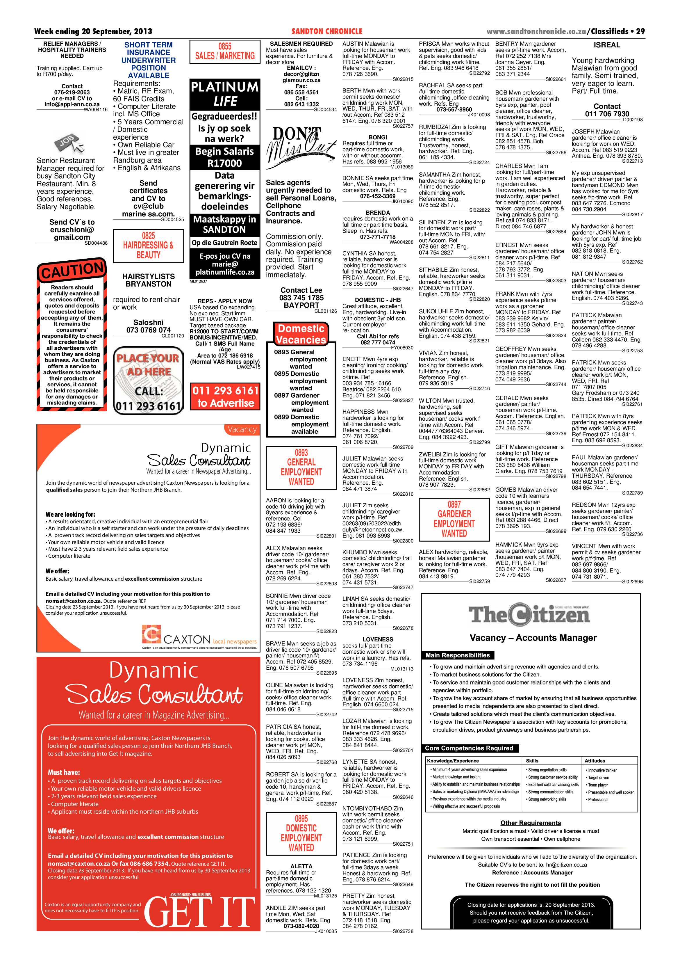 Sandton Chronicle 20 September 2013 page 45