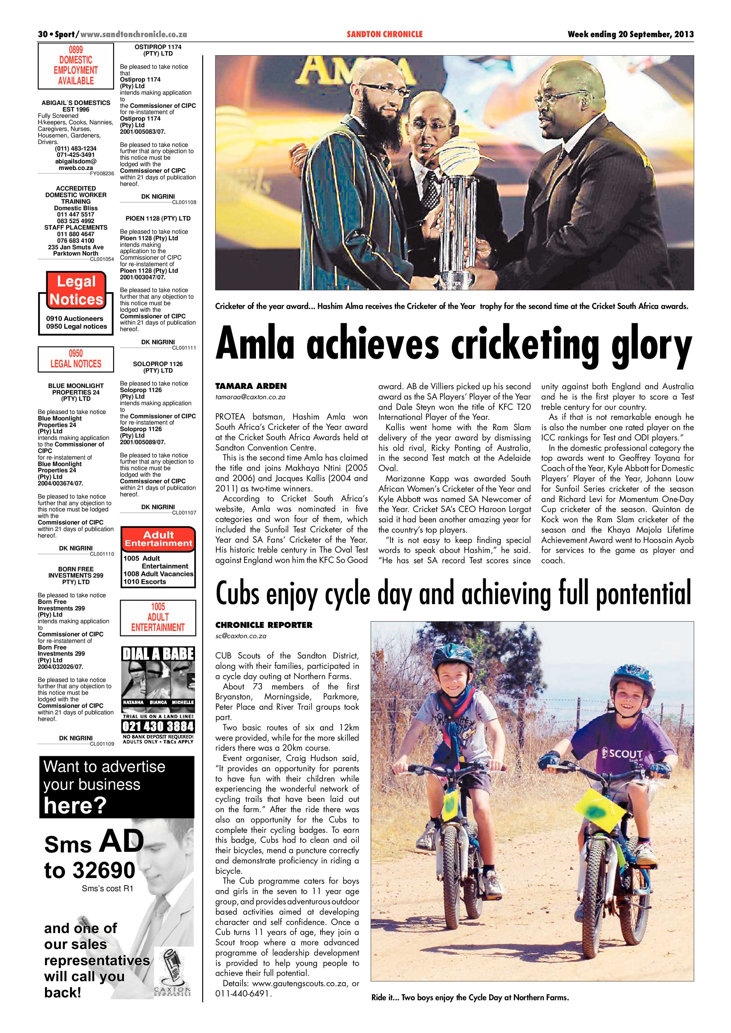 Sandton Chronicle 20 September 2013 page 46