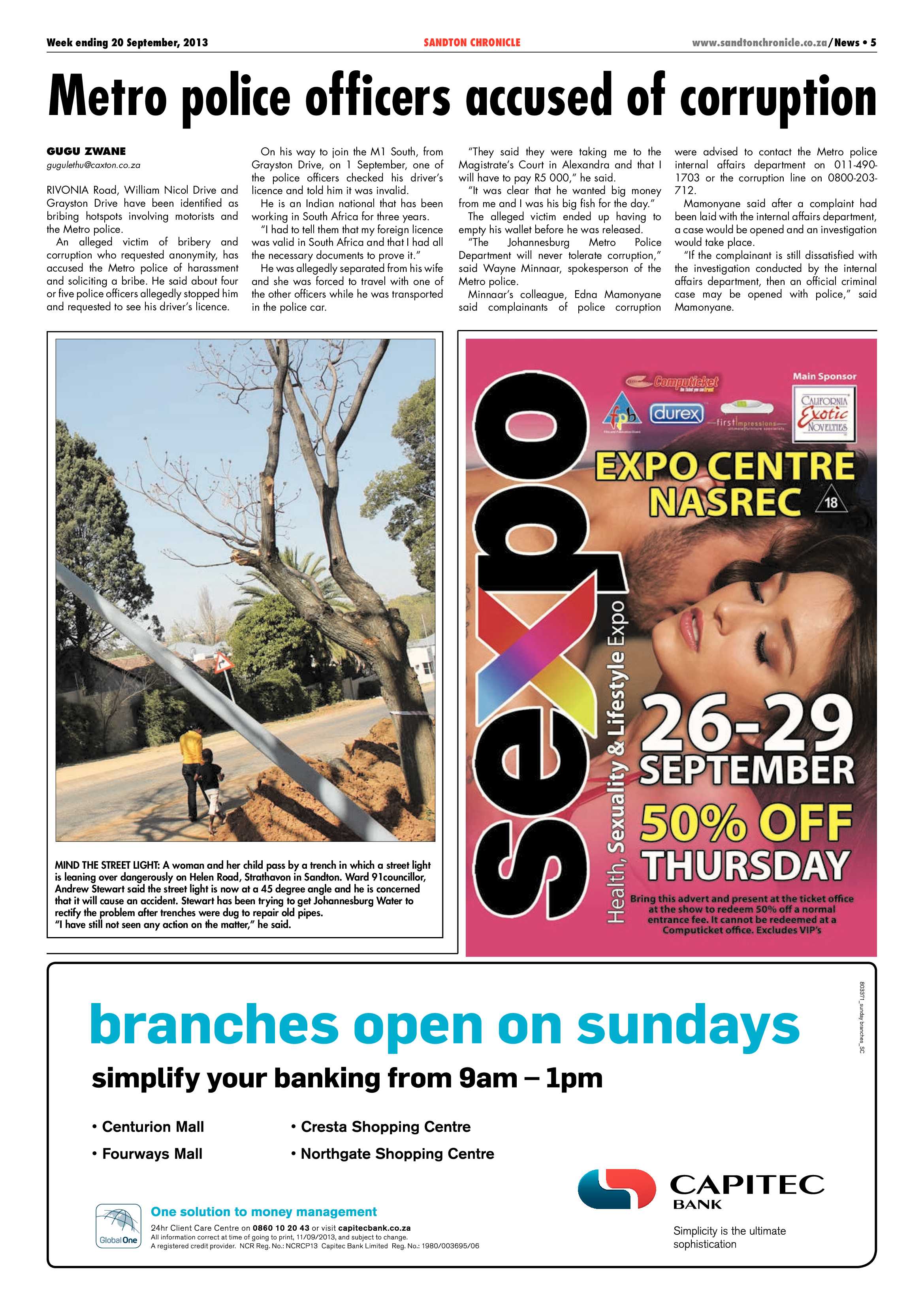 Sandton Chronicle 20 September 2013 page 5