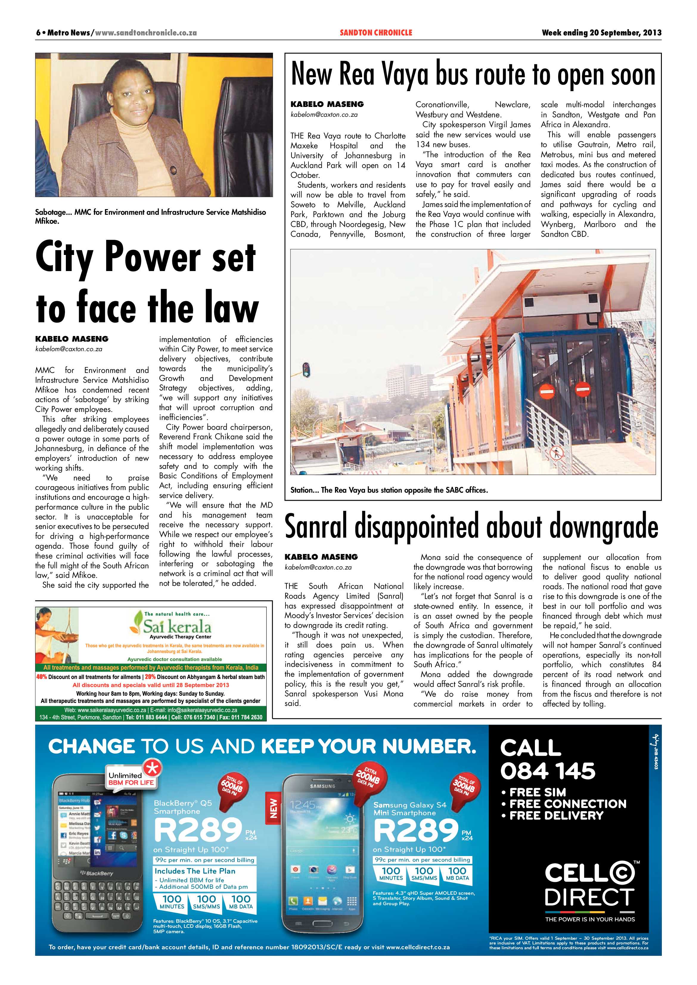 Sandton Chronicle 20 September 2013 page 6