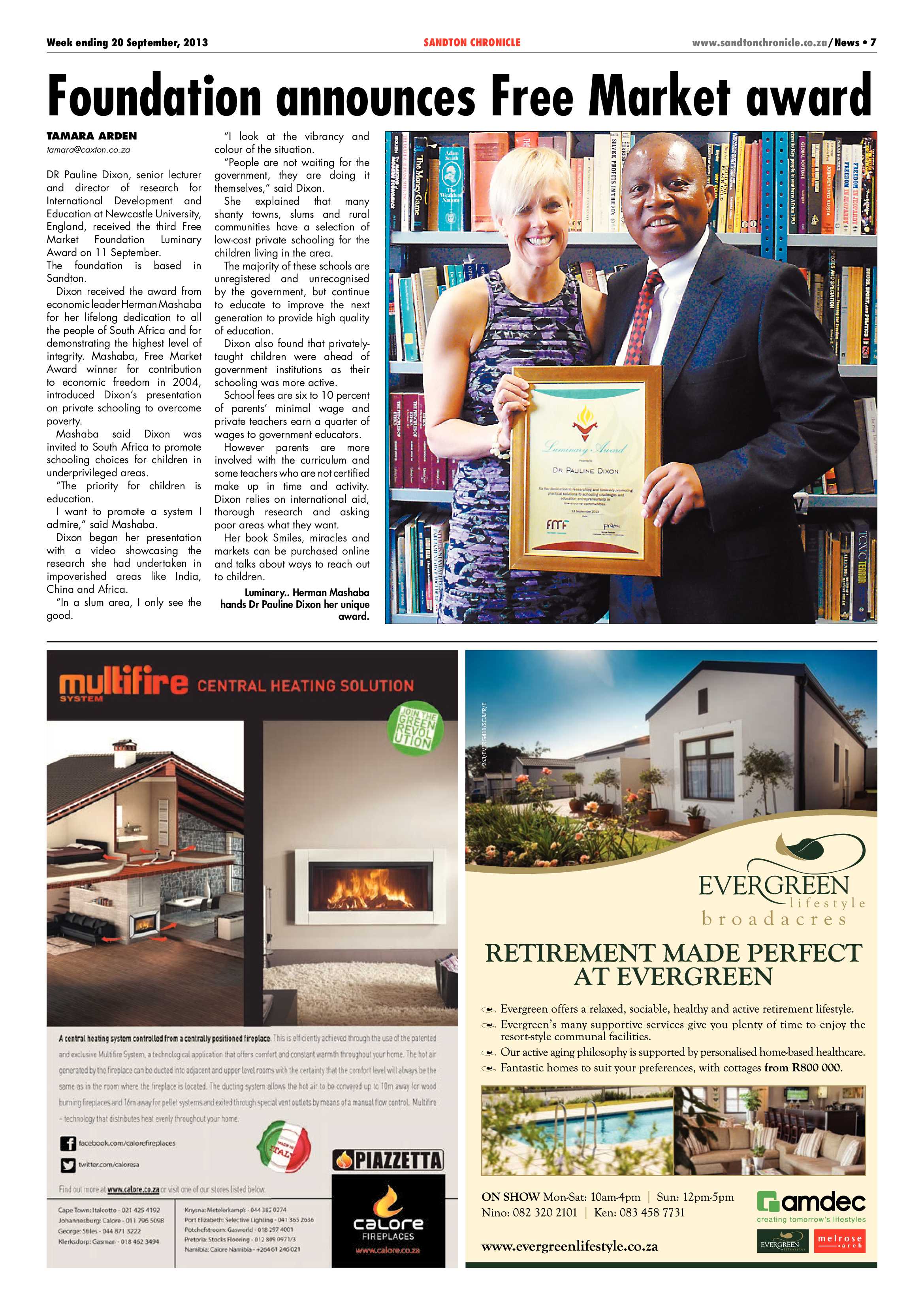Sandton Chronicle 20 September 2013 page 7