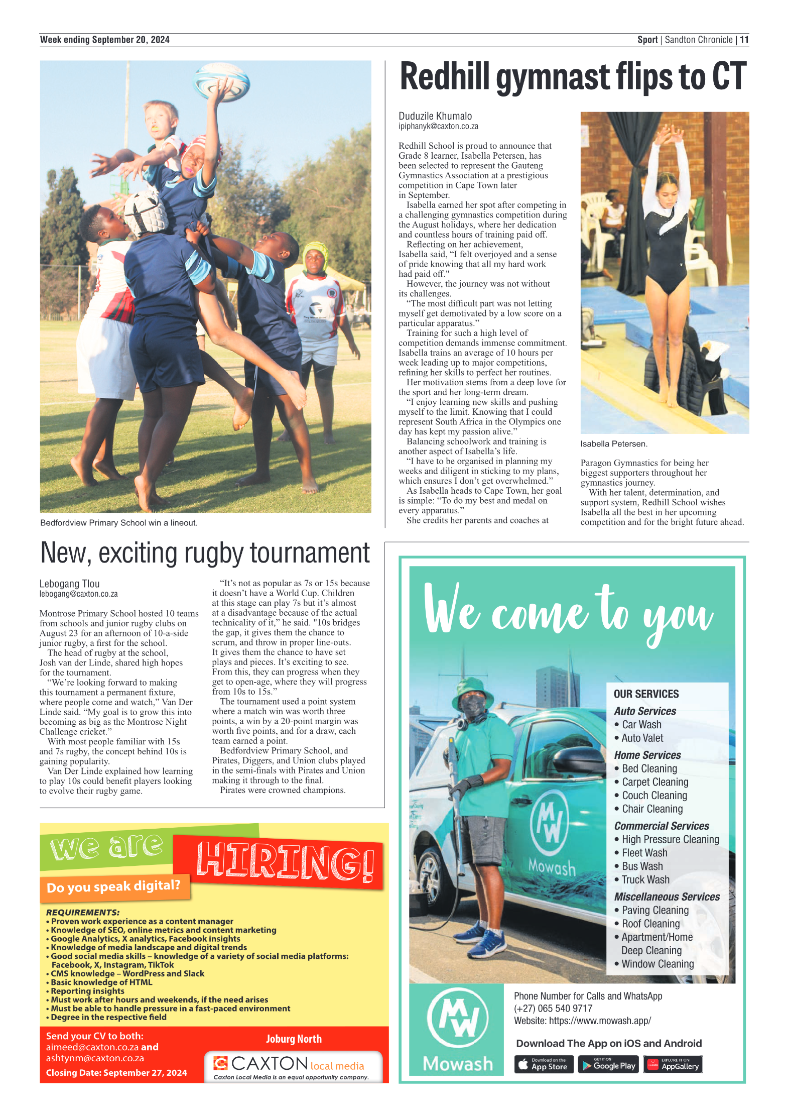 Sandton Chronicle 20 September 2024 page 11