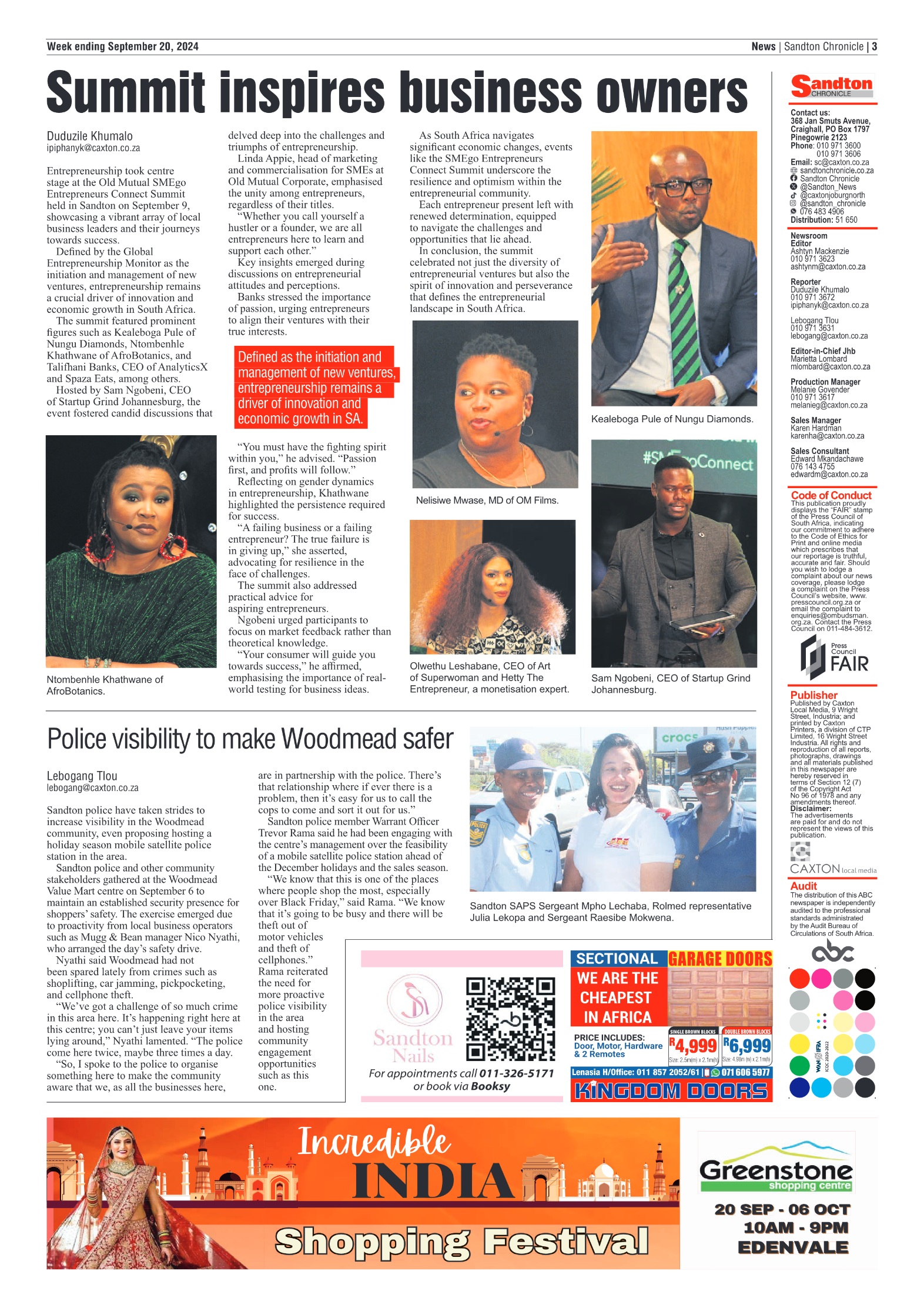 Sandton Chronicle 20 September 2024 page 3