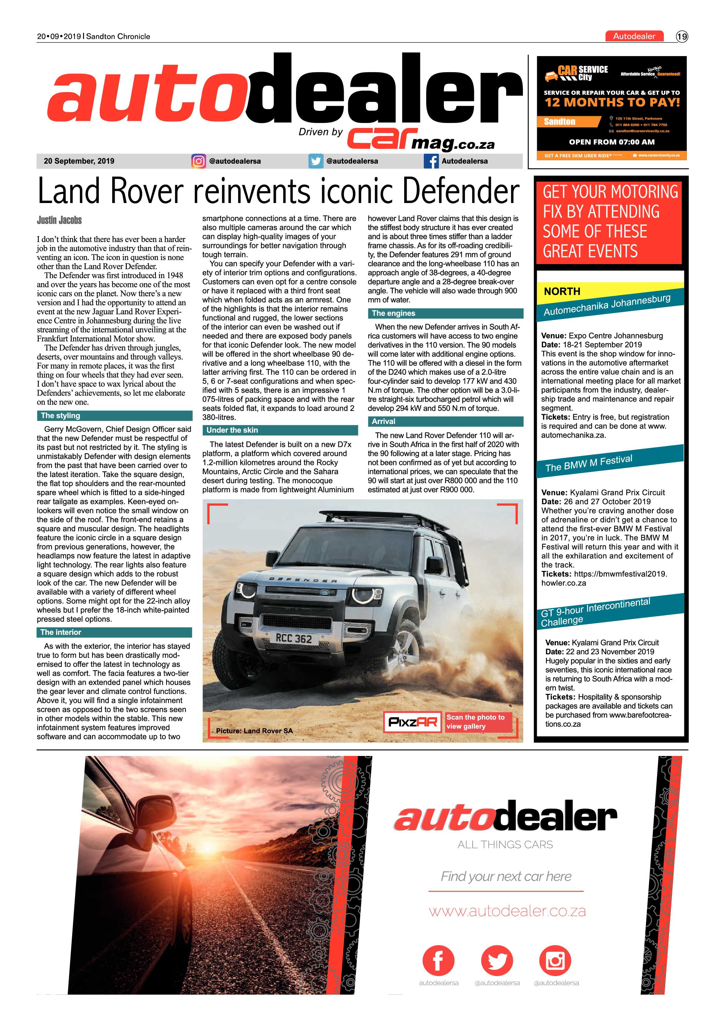 Sandton Chronicle 20 September, 2019 page 19