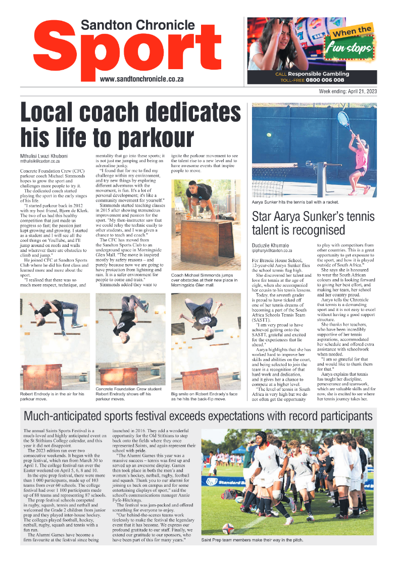 Sandton Chronicle 21 April 2023 page 12