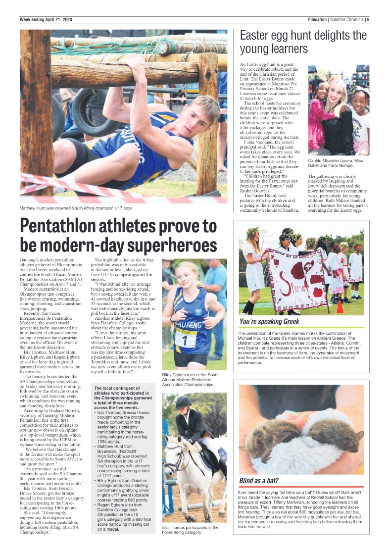 Sandton Chronicle 21 April 2023 page 9
