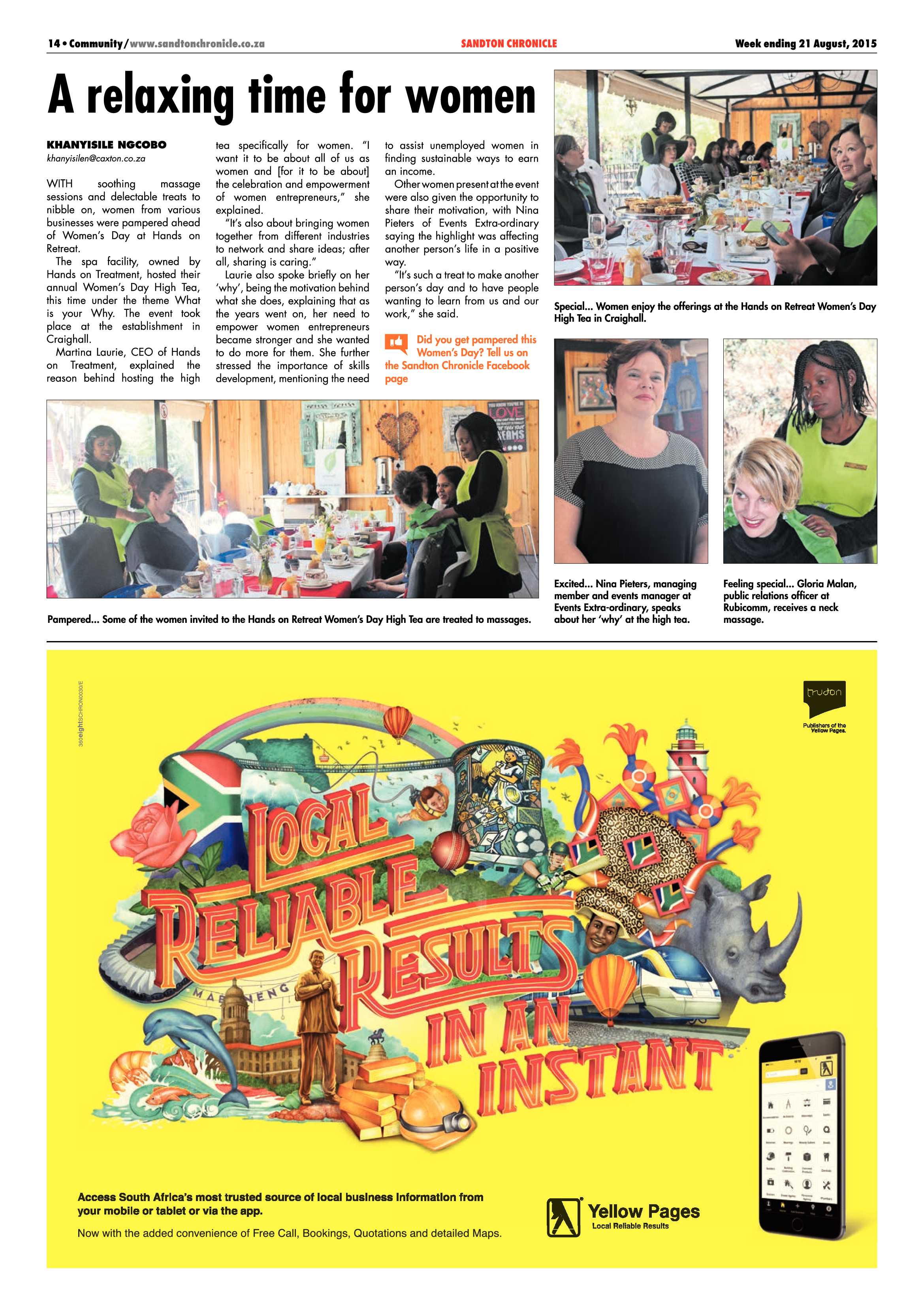 Sandton Chronicle 21 August 2015 page 14