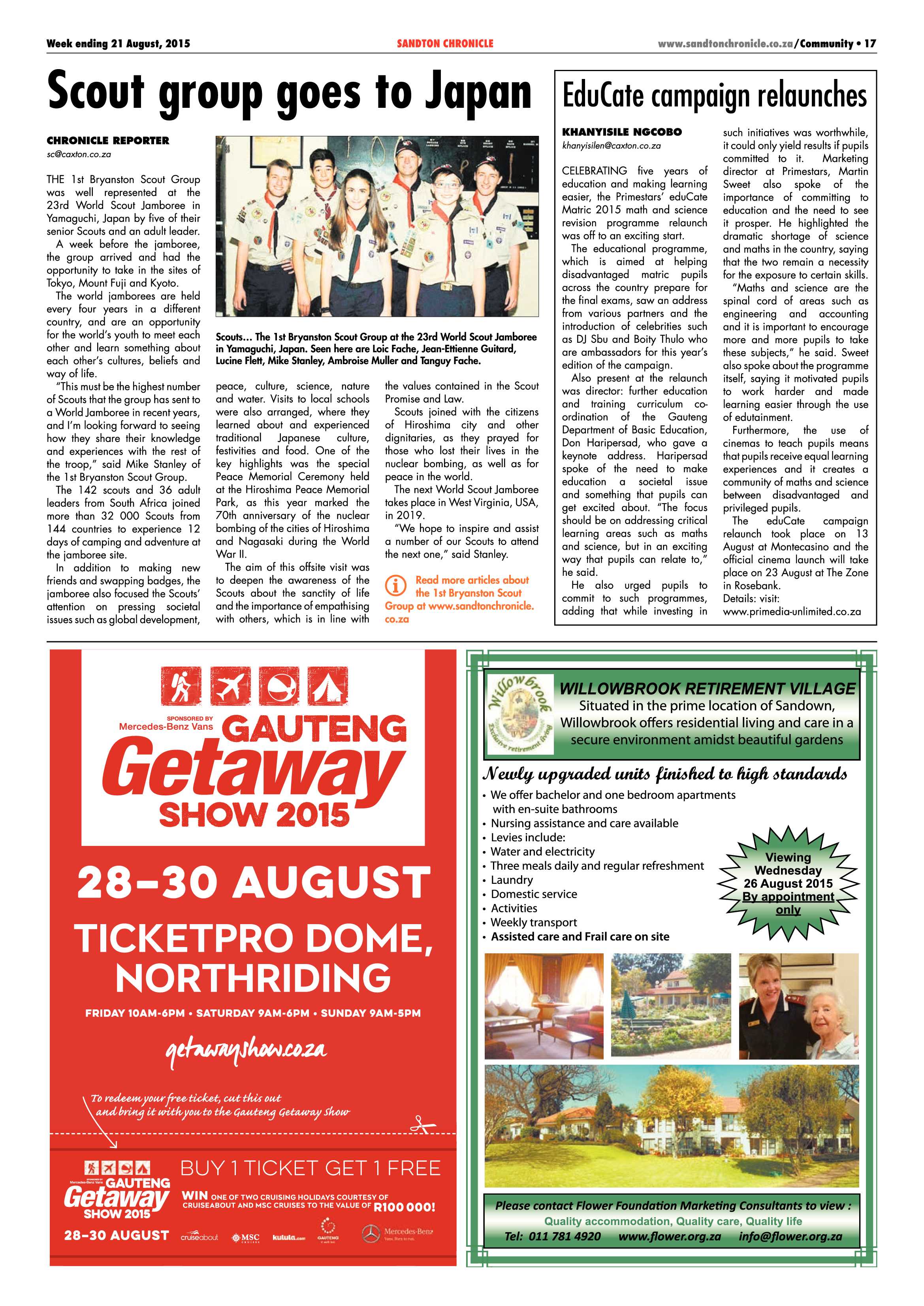 Sandton Chronicle 21 August 2015 page 17