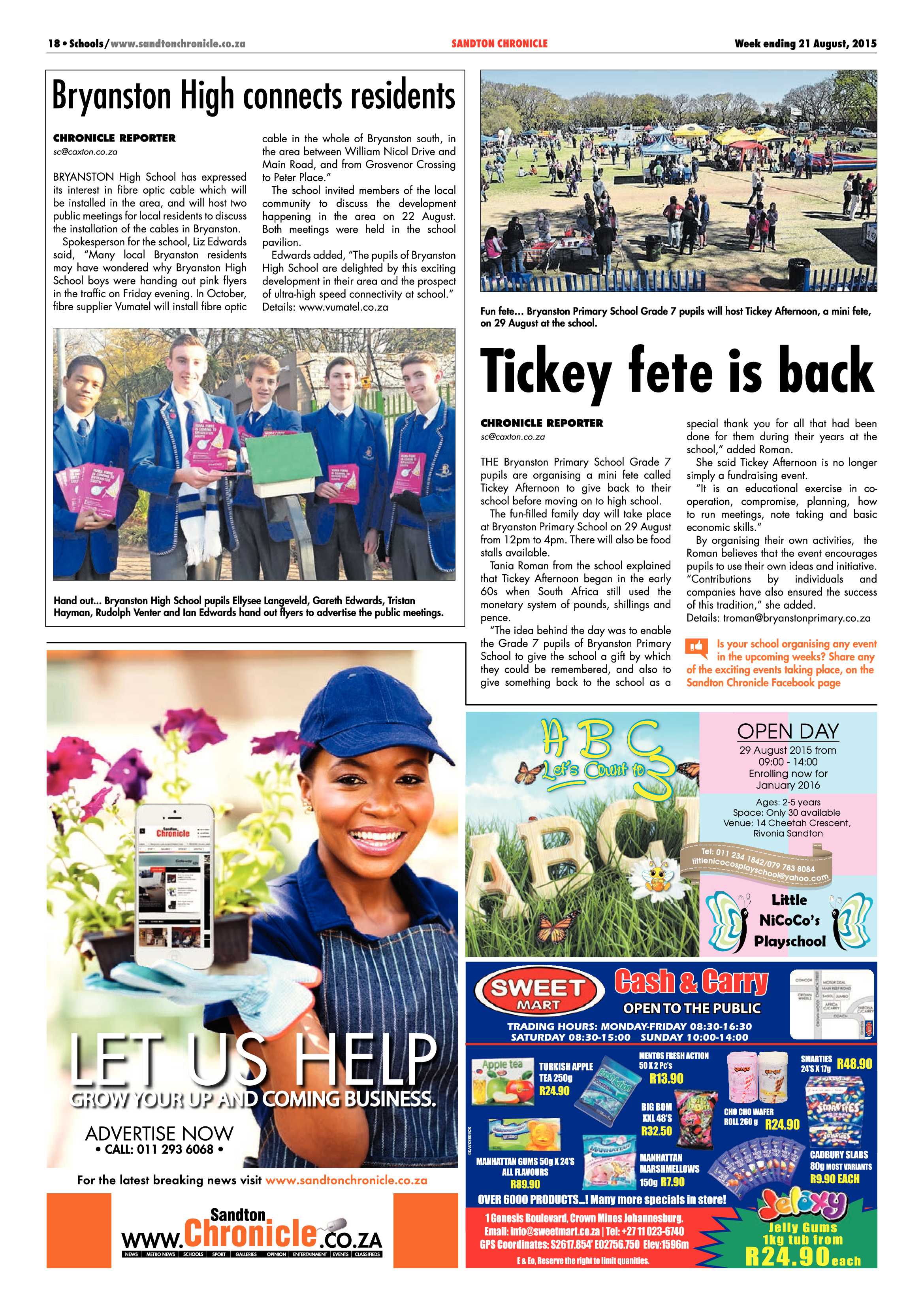 Sandton Chronicle 21 August 2015 page 18