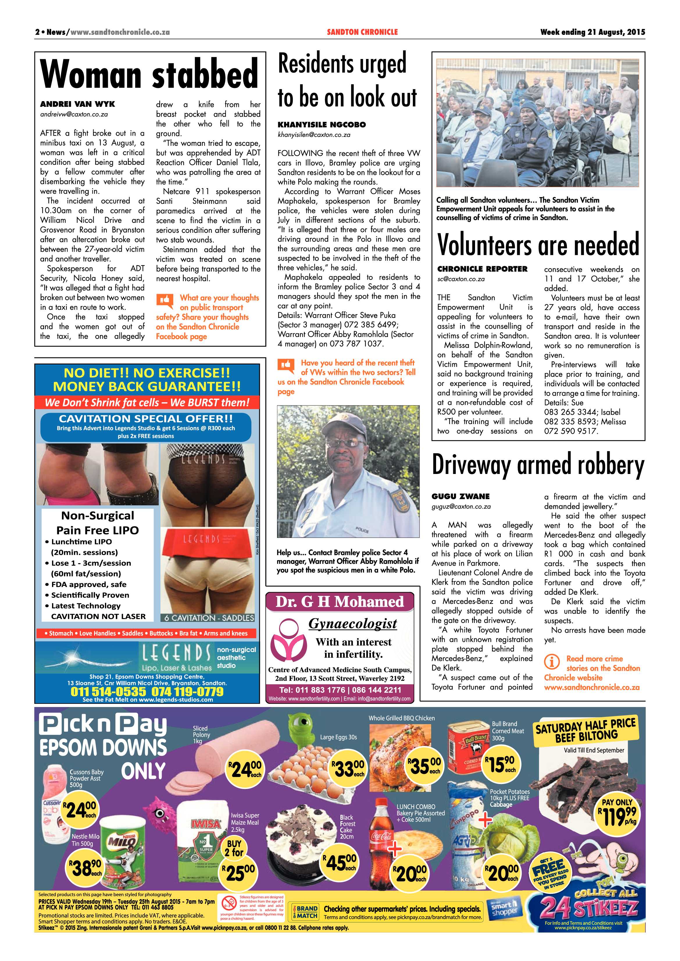 Sandton Chronicle 21 August 2015 page 2