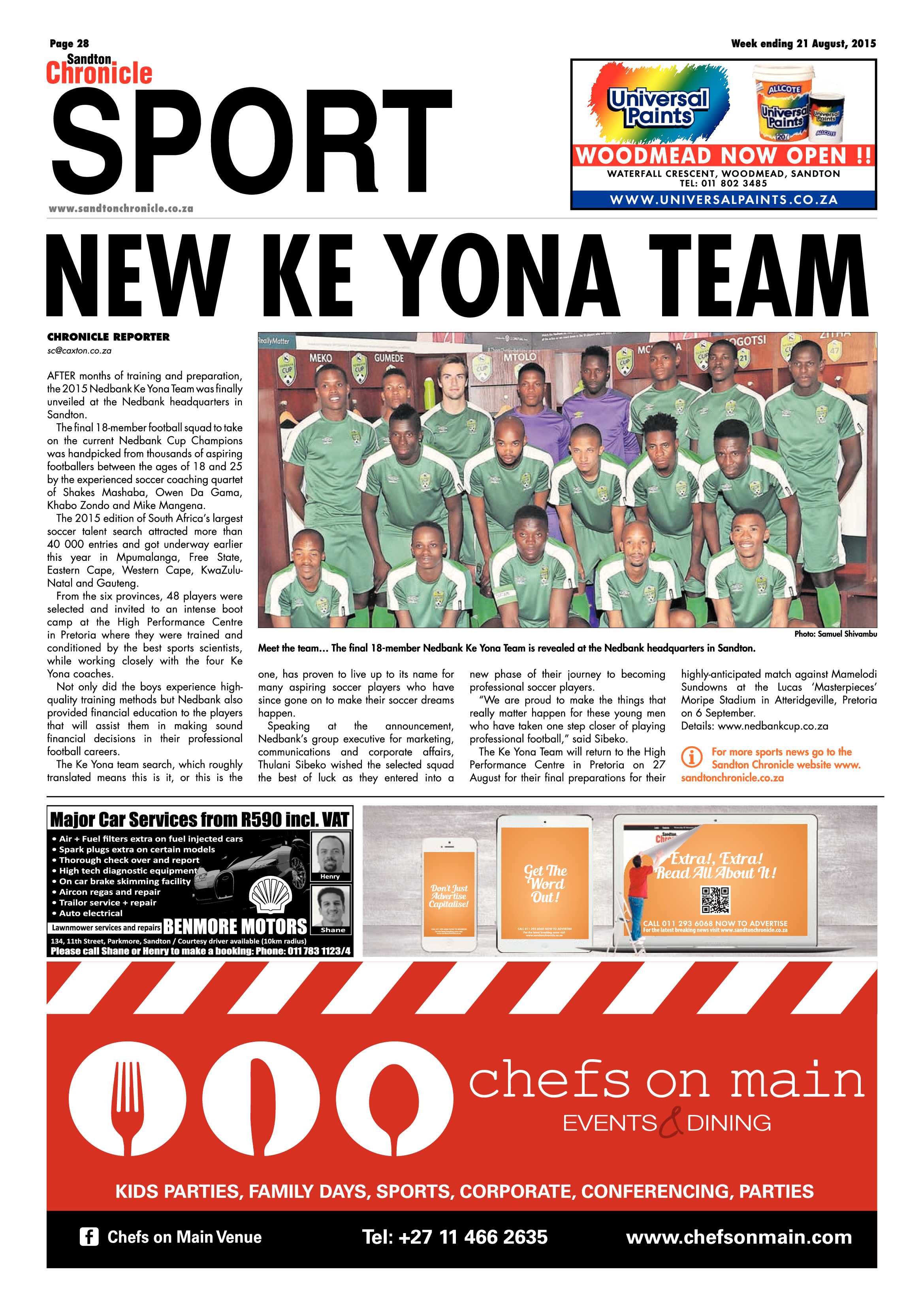 Sandton Chronicle 21 August 2015 page 28