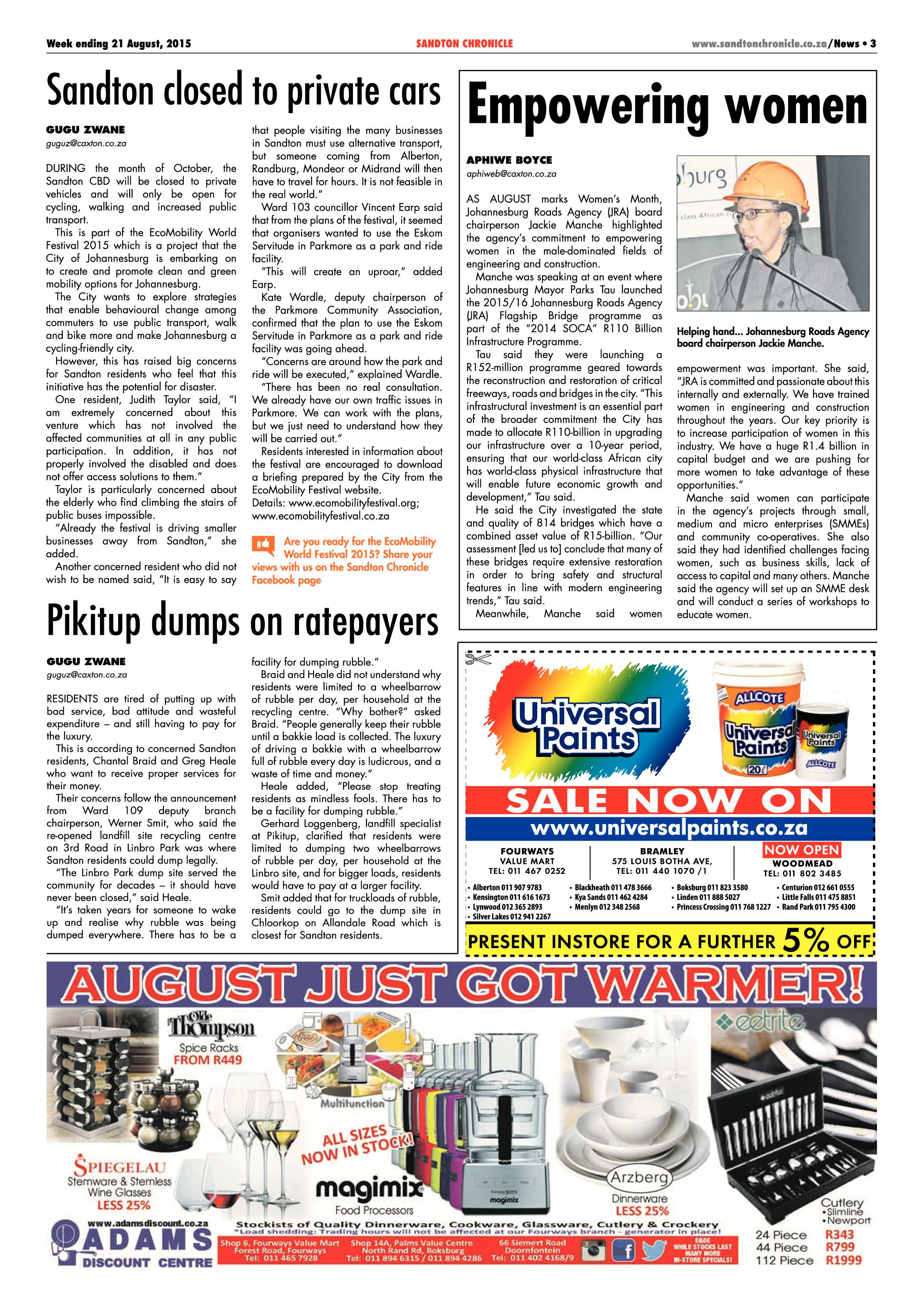 Sandton Chronicle 21 August 2015 page 3