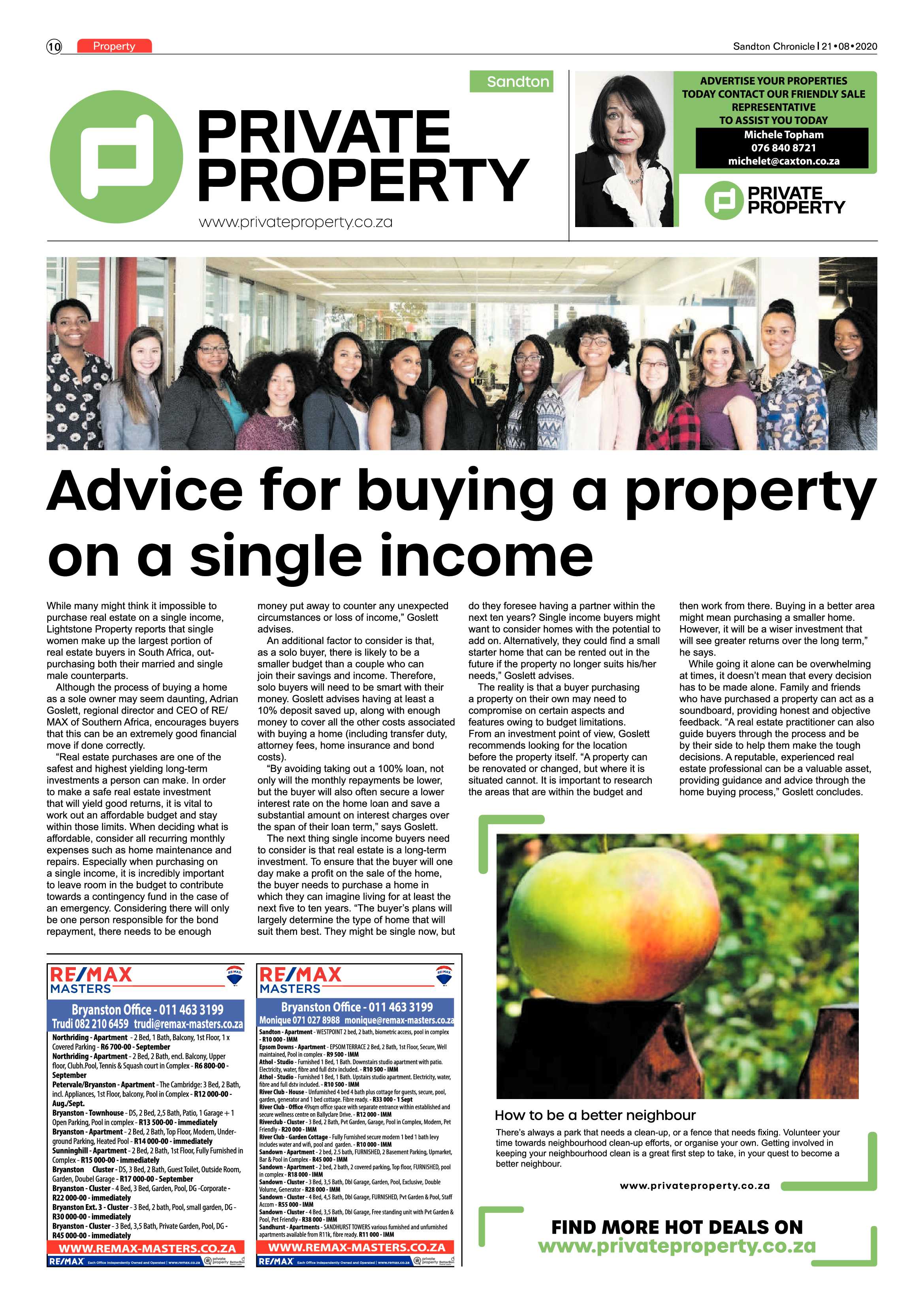 Sandton Chronicle 21 August 2020 page 10