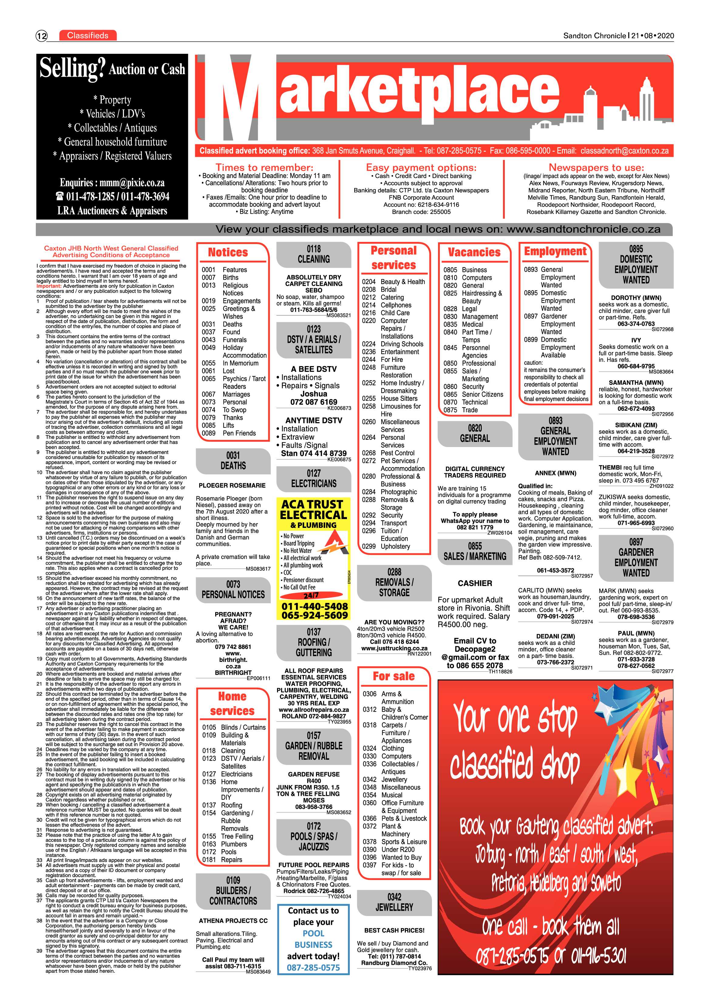 Sandton Chronicle 21 August 2020 page 12