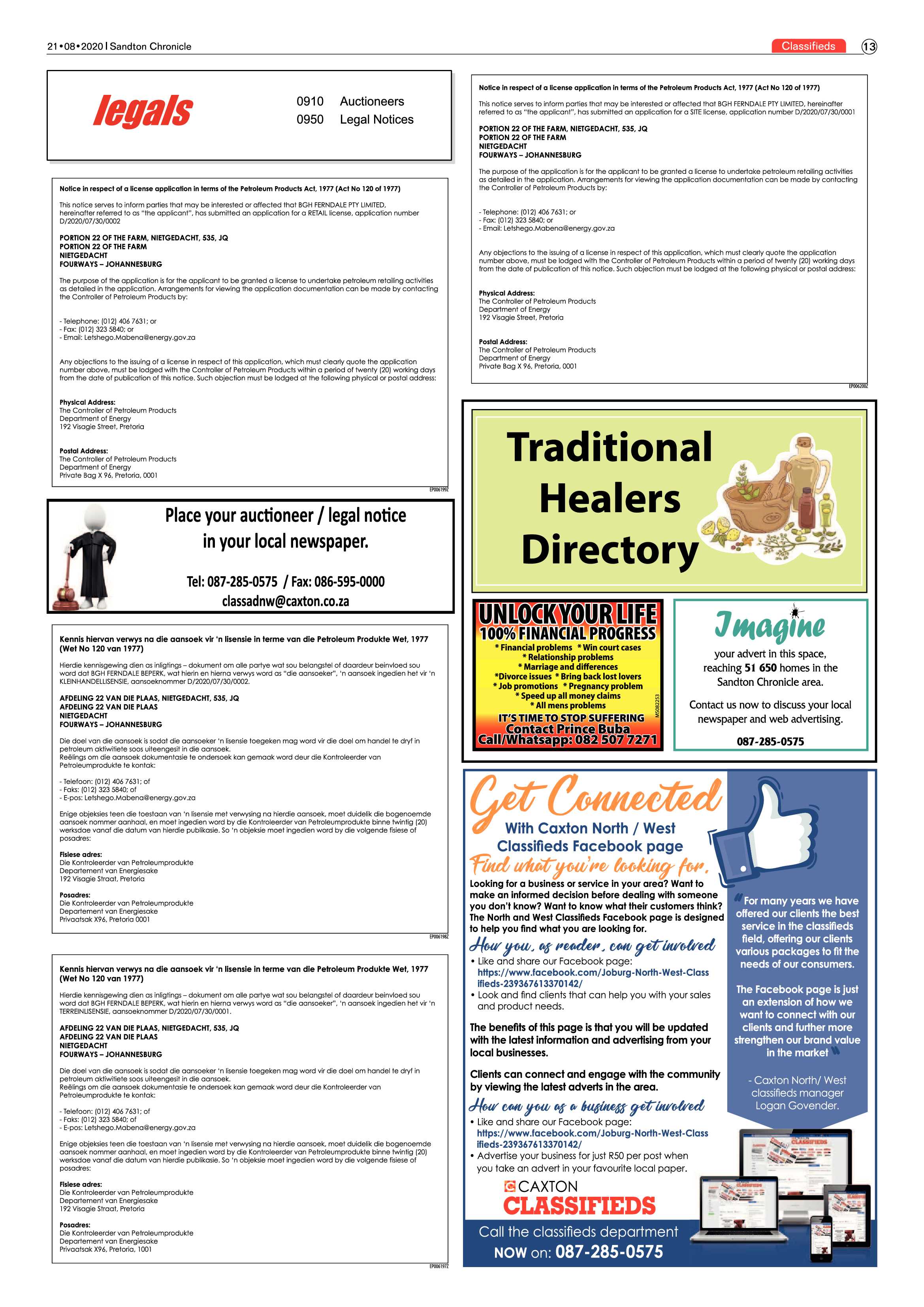 Sandton Chronicle 21 August 2020 page 13