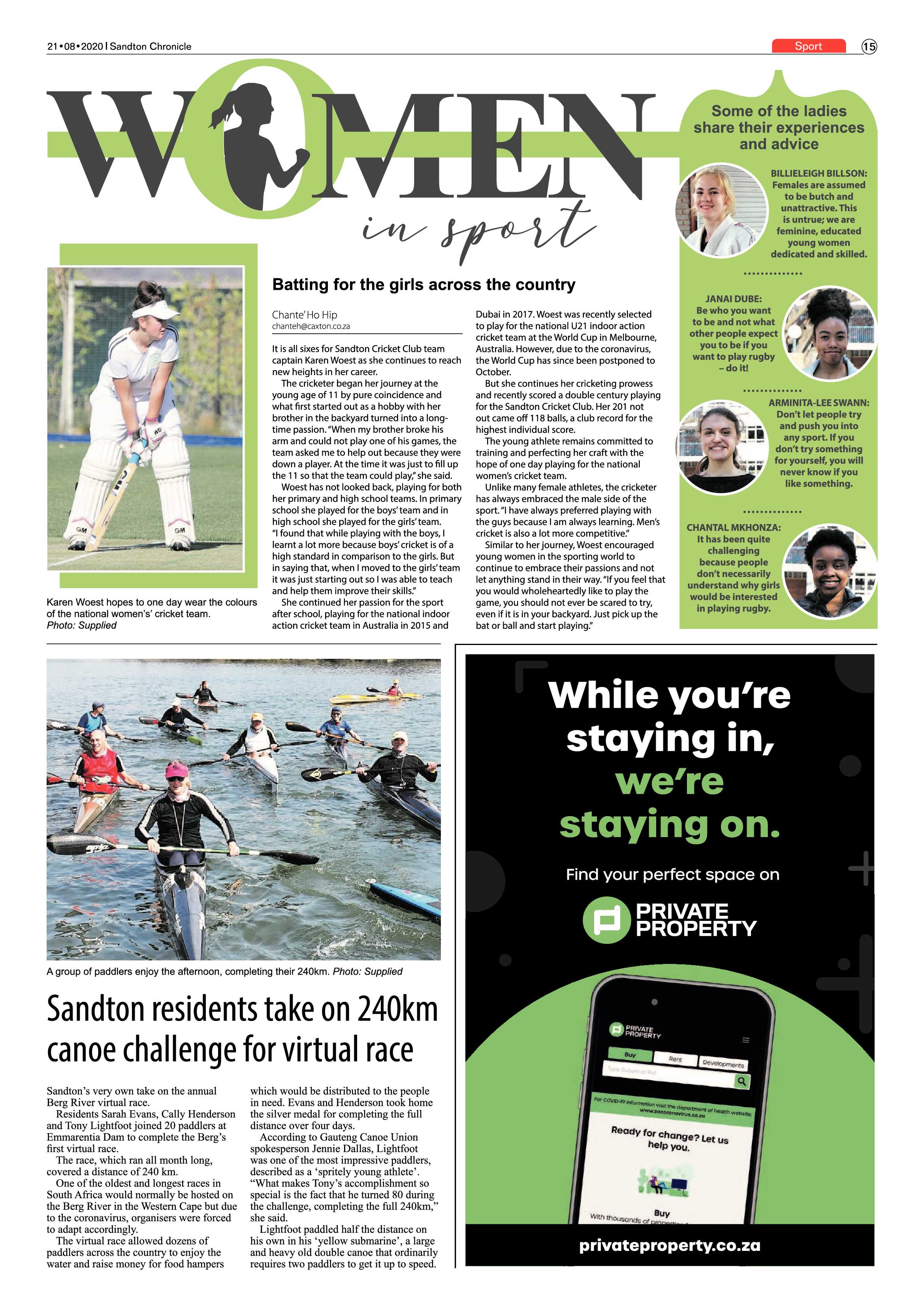 Sandton Chronicle 21 August 2020 page 15