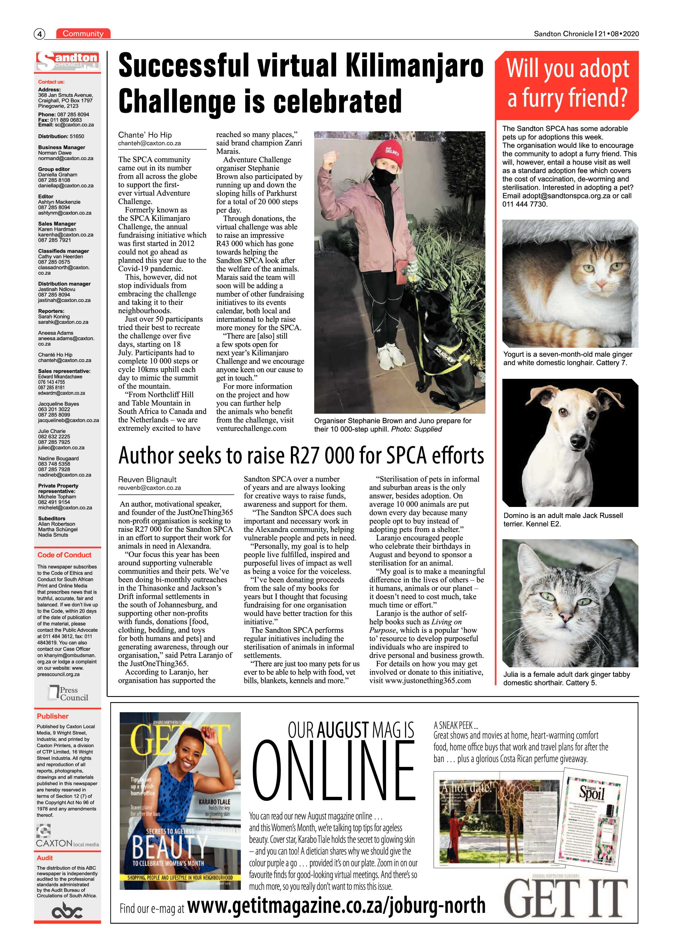 Sandton Chronicle 21 August 2020 page 4