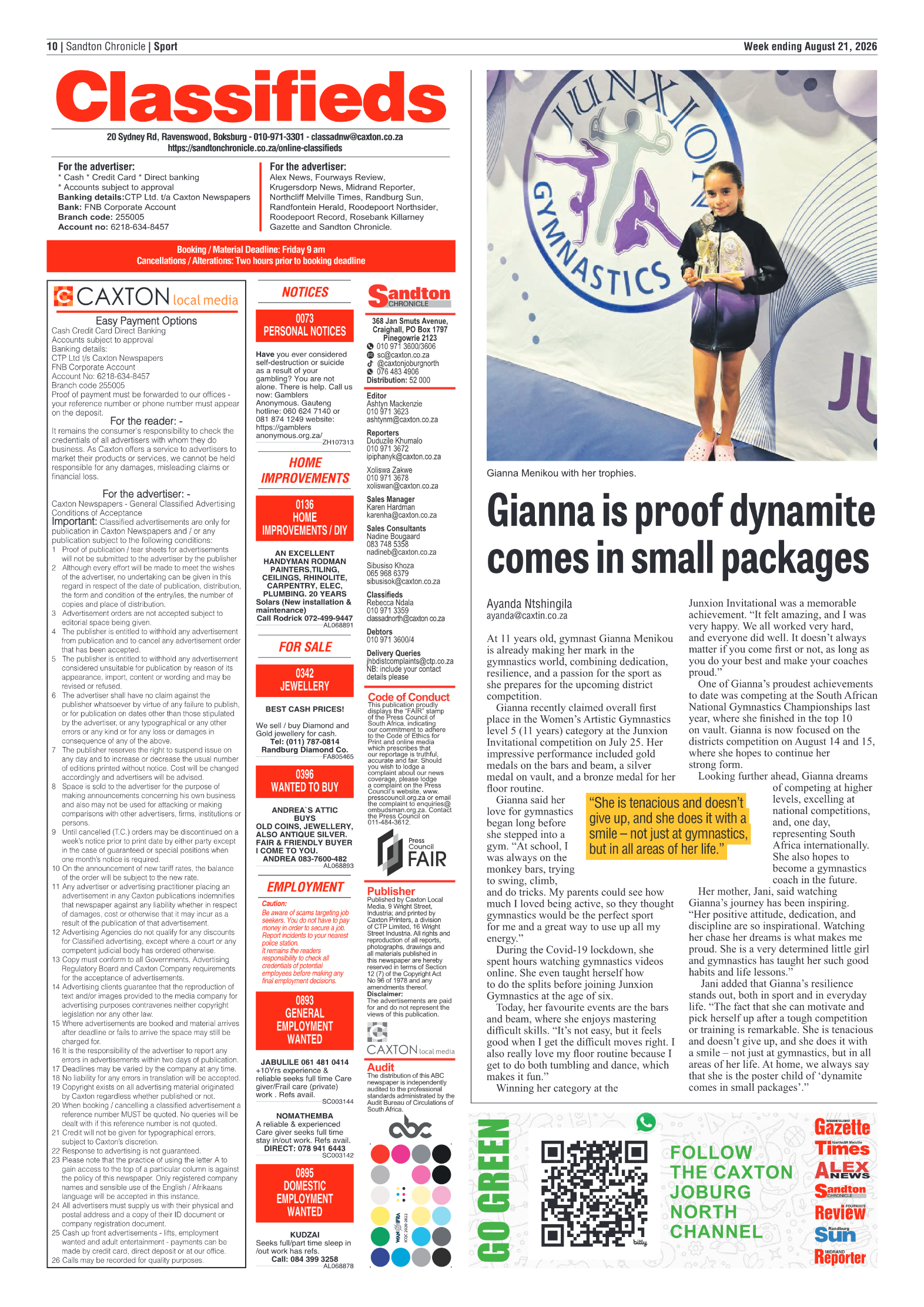 Sandton Chronicle 21 August 2026 page 10