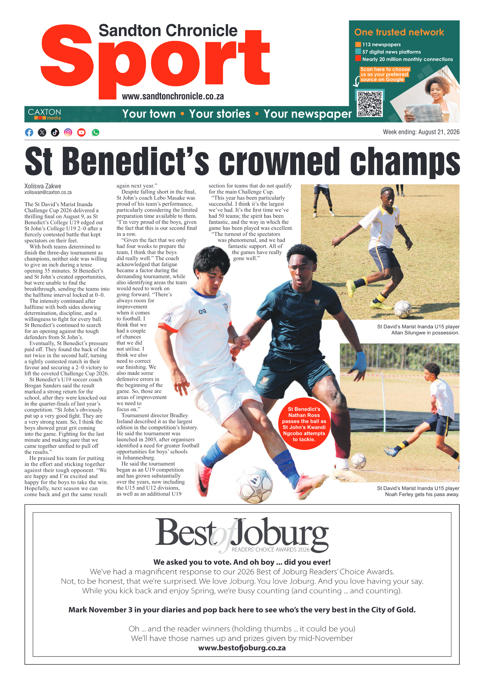 Sandton Chronicle 21 August 2026 page 12
