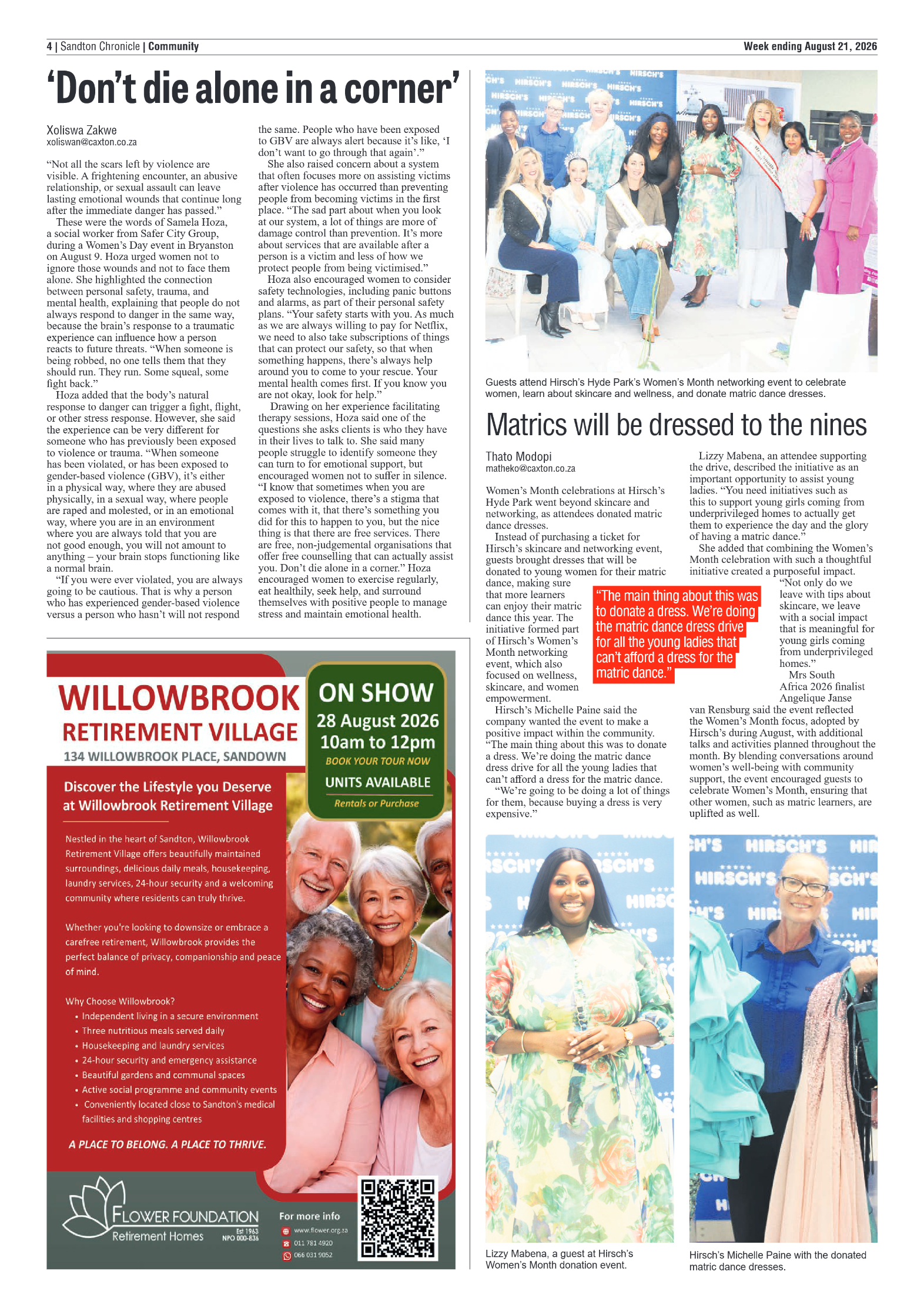 Sandton Chronicle 21 August 2026 page 4