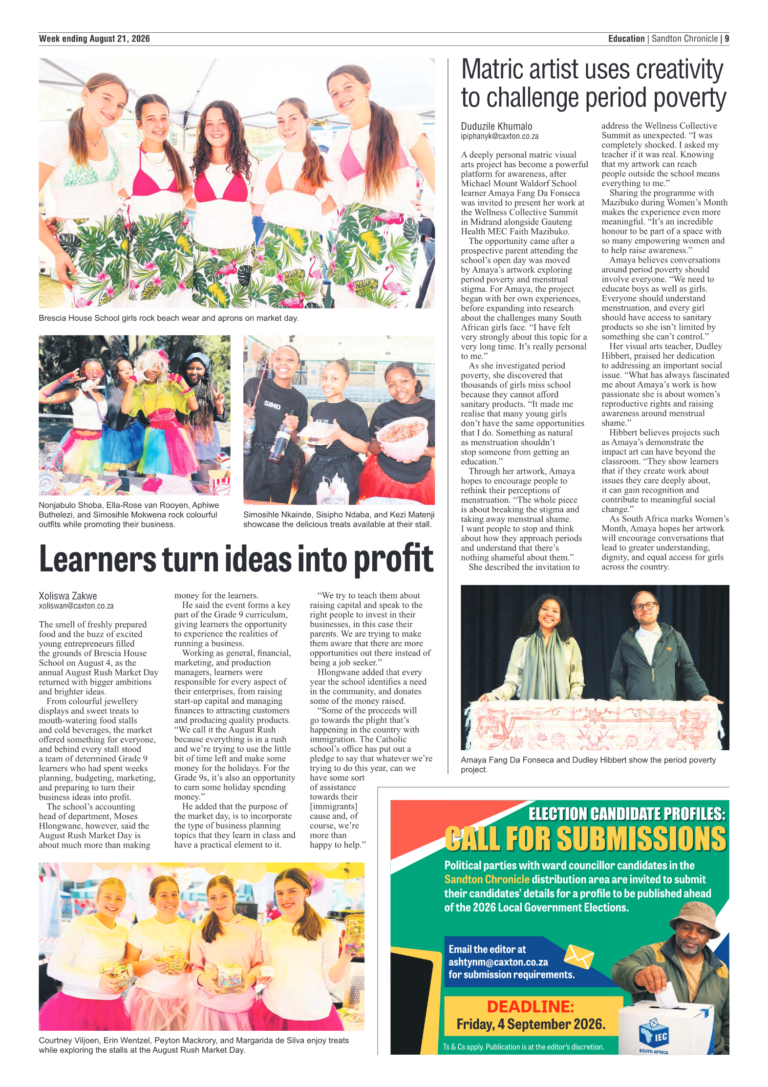 Sandton Chronicle 21 August 2026 page 9