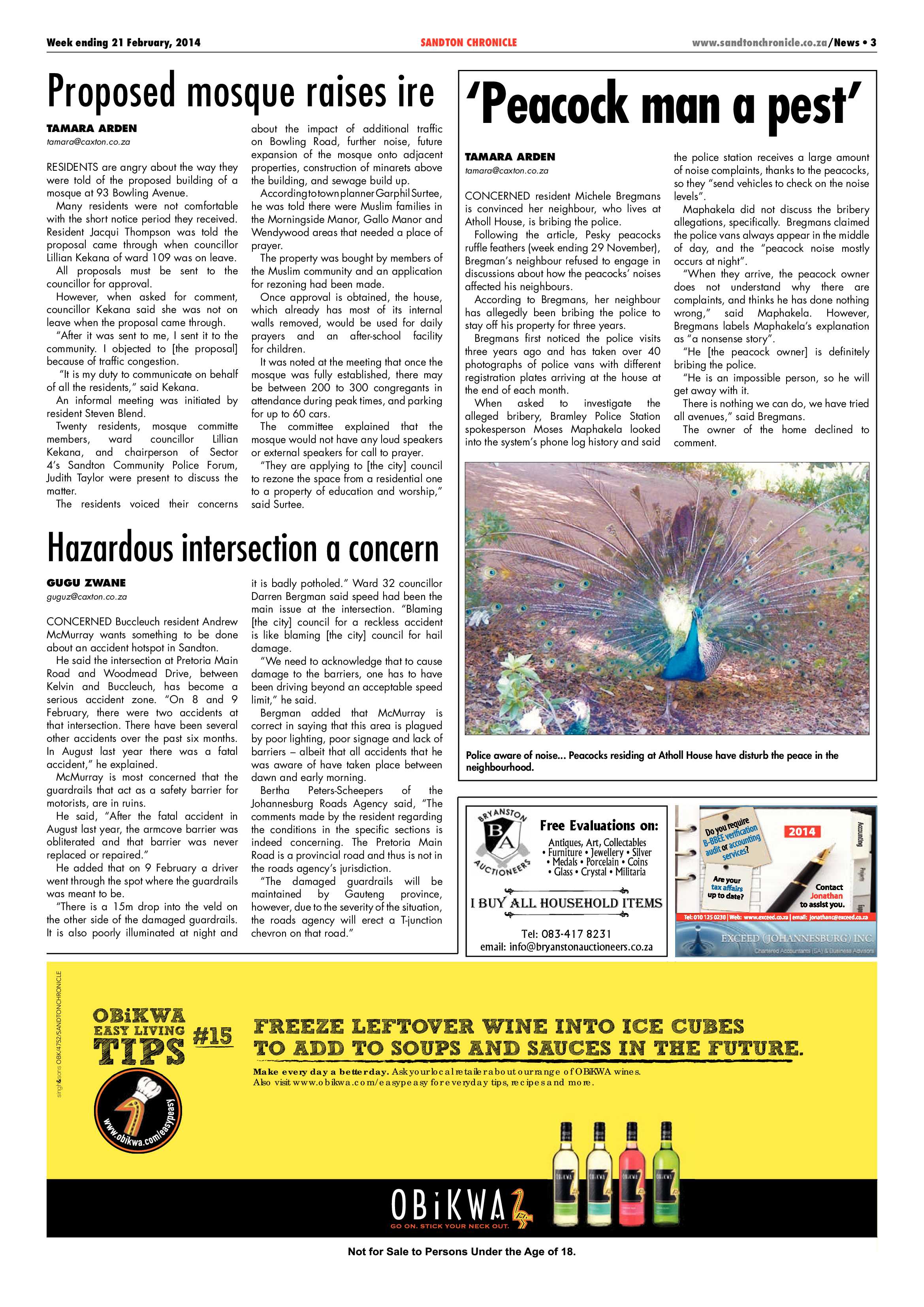 Sandton Chronicle 21 February 2014 page 3