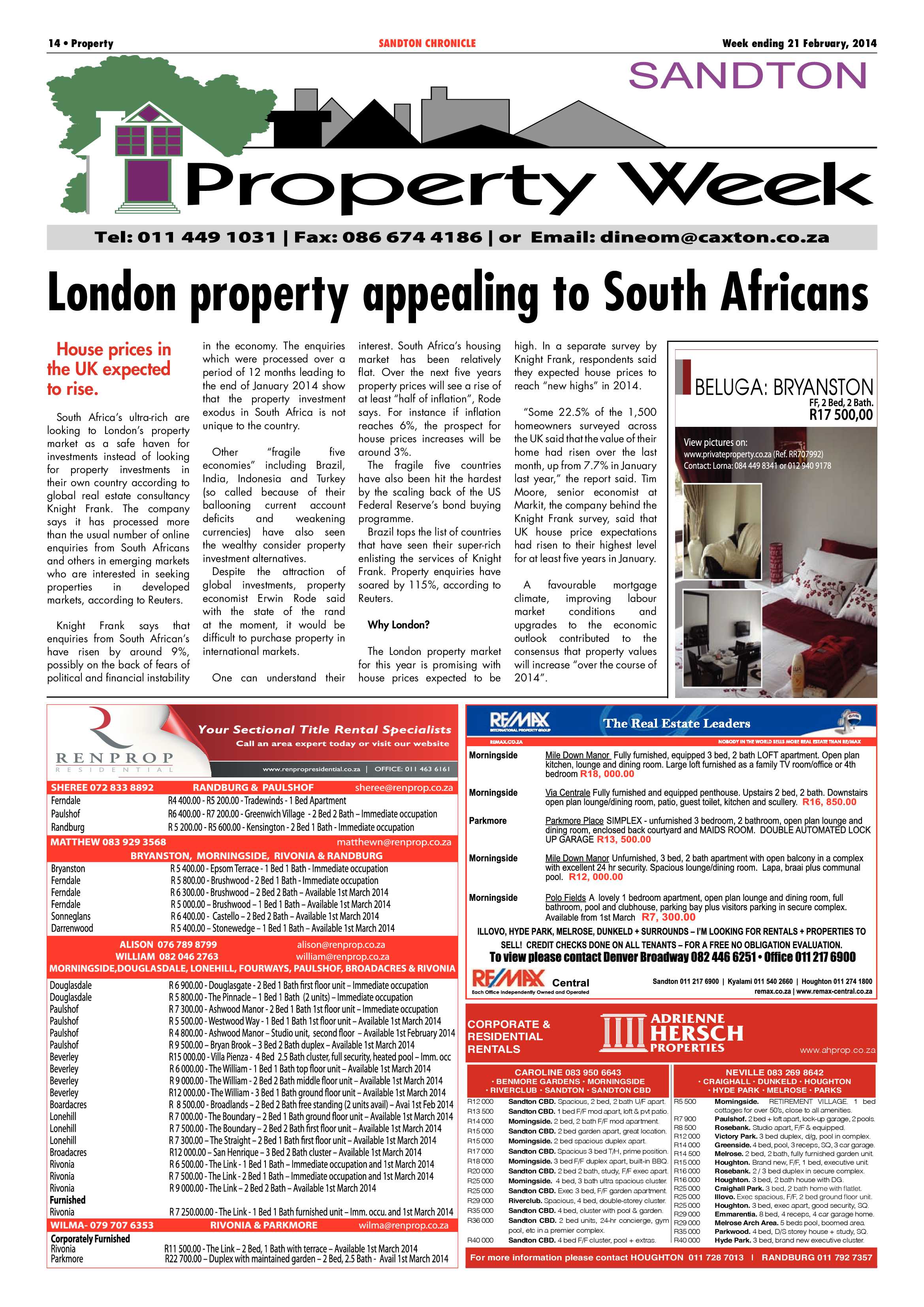 Sandton Chronicle 21 February 2014 page 38