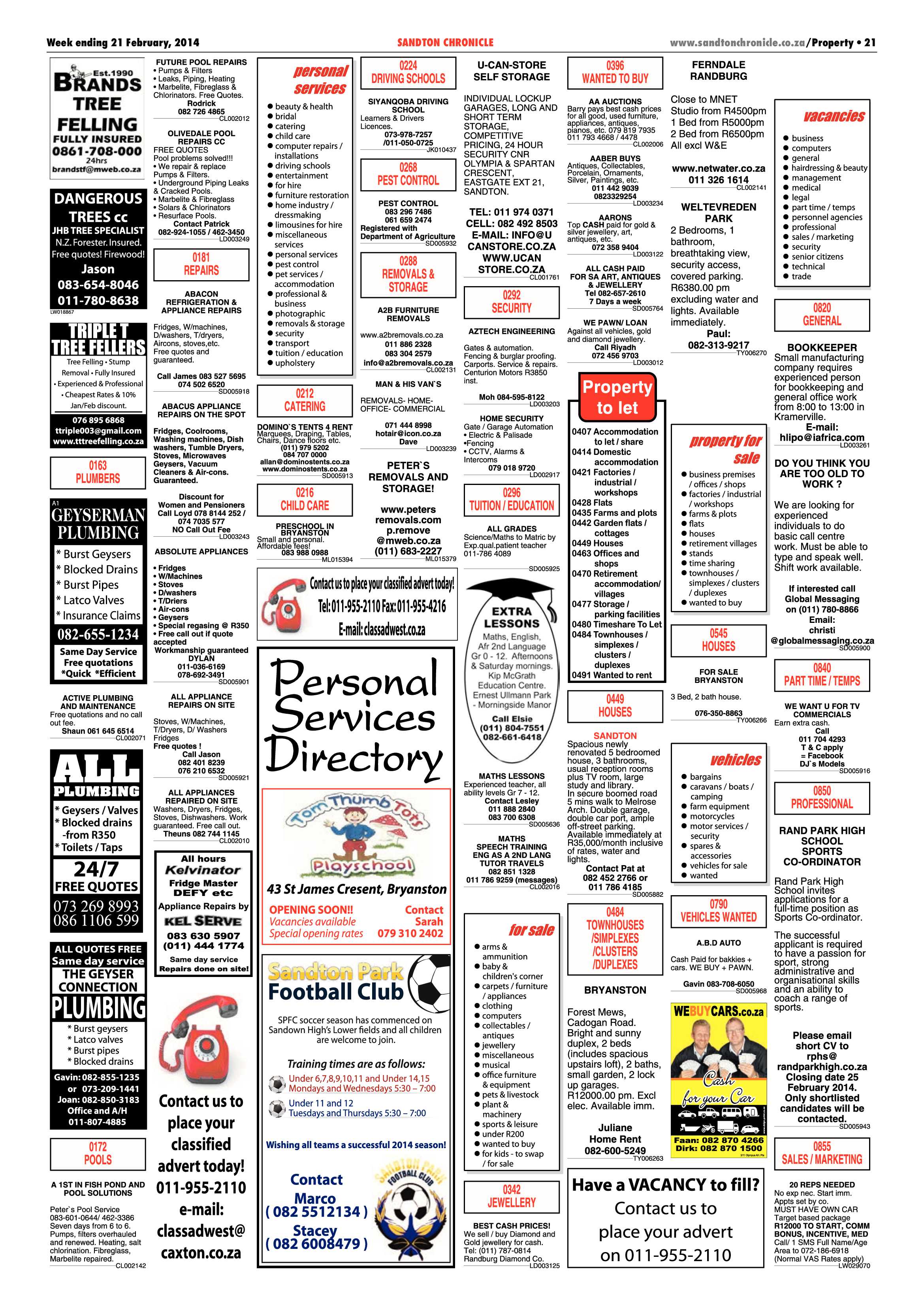 Sandton Chronicle 21 February 2014 page 45