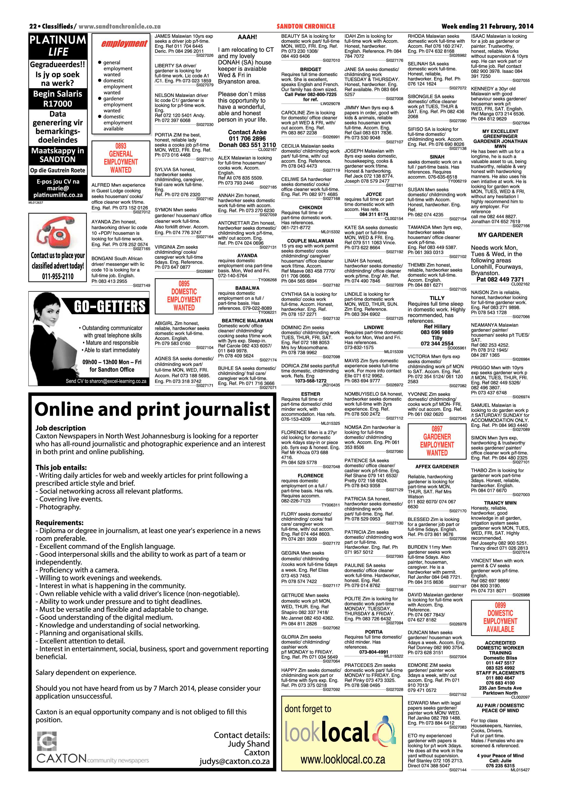 Sandton Chronicle 21 February 2014 page 46